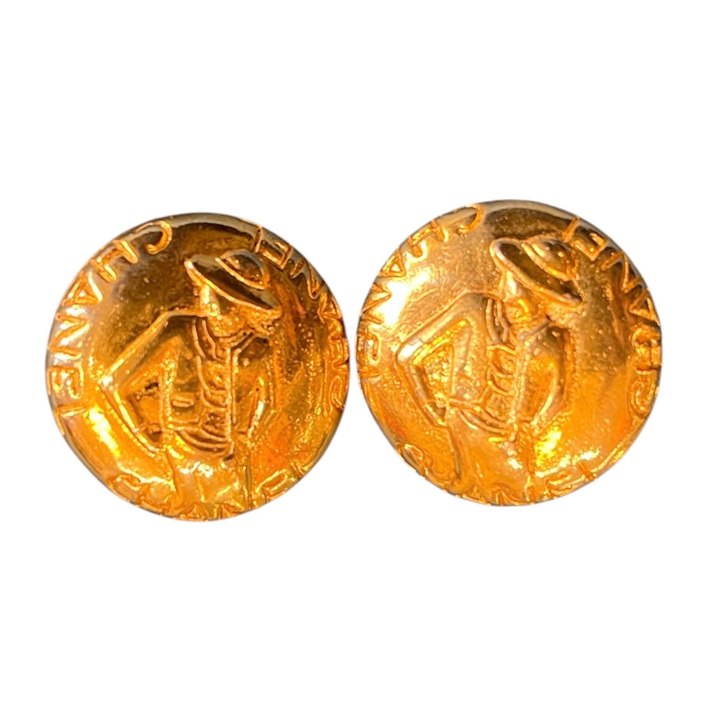 Chanel Golden Clip-On Earrings