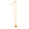 Dior Gold Plated Logo Pendant Necklace