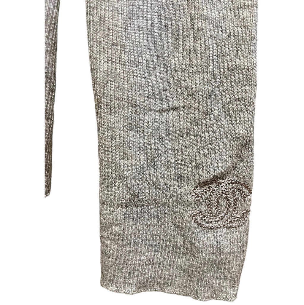 Chanel Gray Wool Turtleneck Sweater