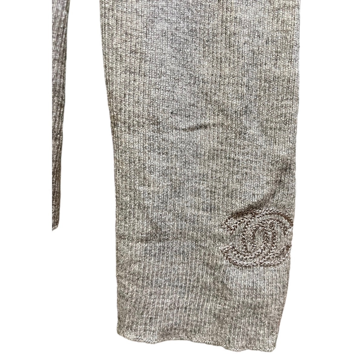 Chanel Gray Wool Turtleneck Sweater