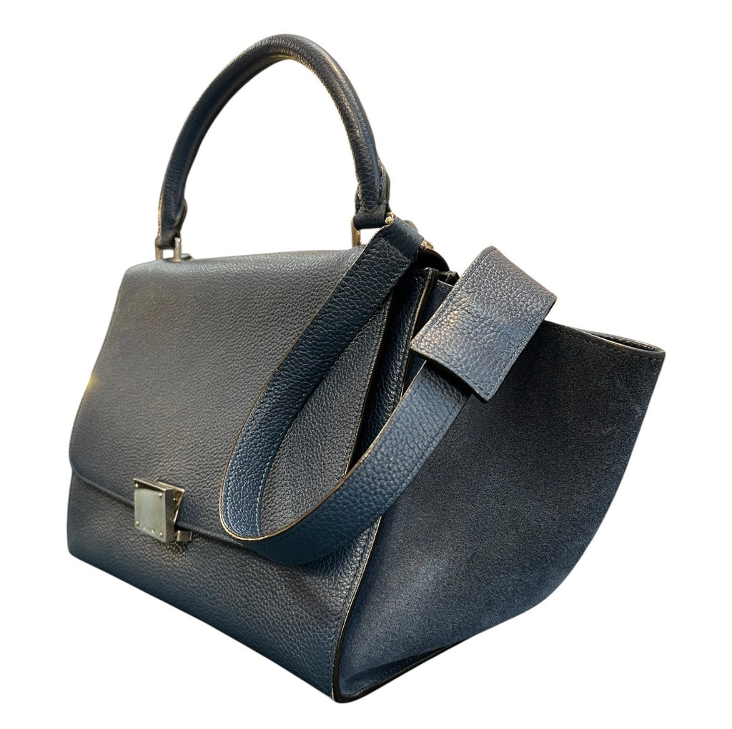 Céline Paris Small Leather Trapeze Satchel