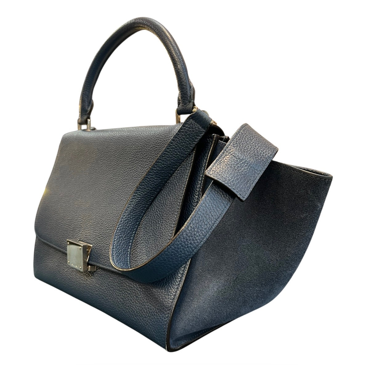 Céline Paris Small Leather Trapeze Satchel