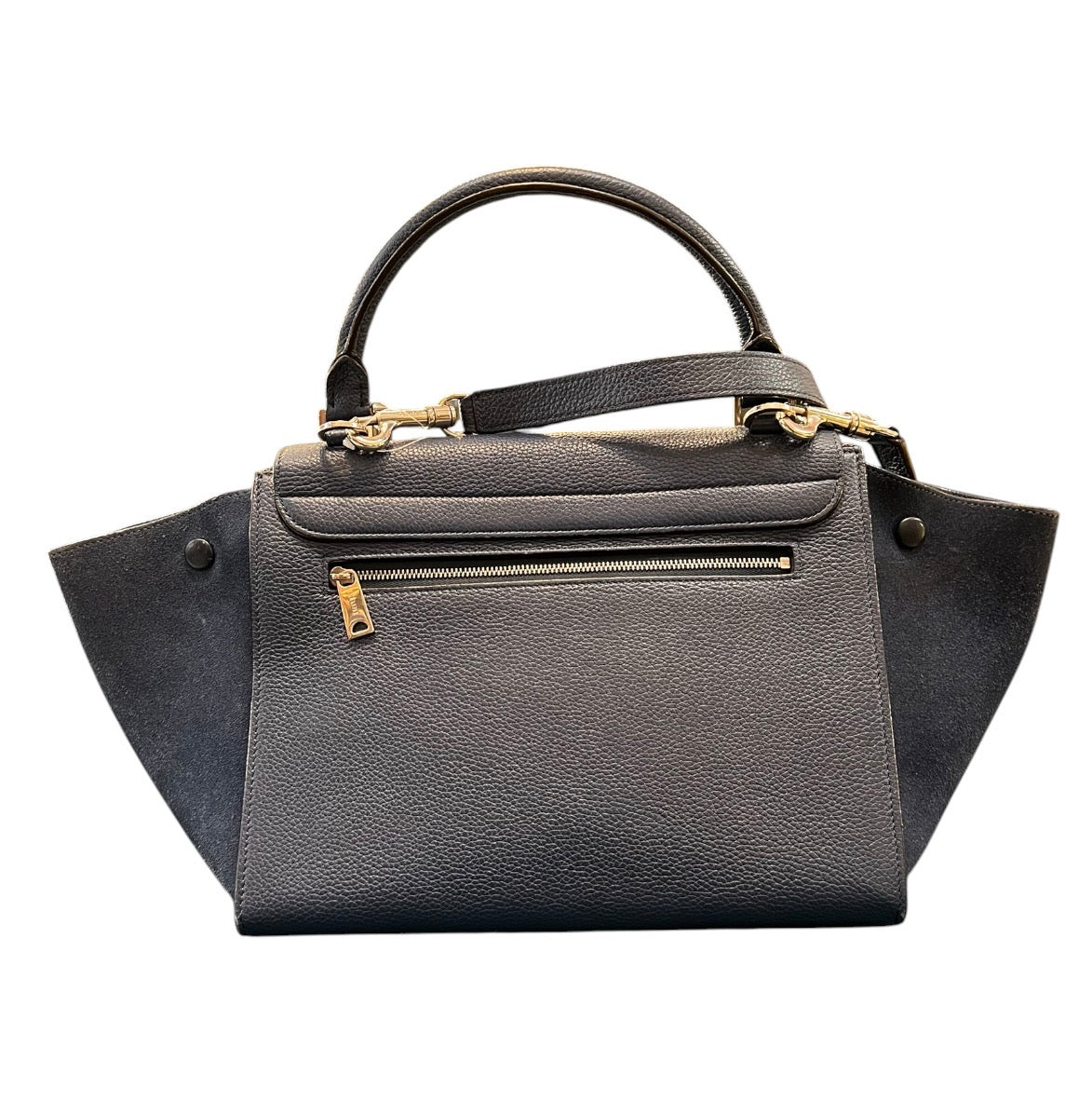 Céline Paris Small Leather Trapeze Satchel