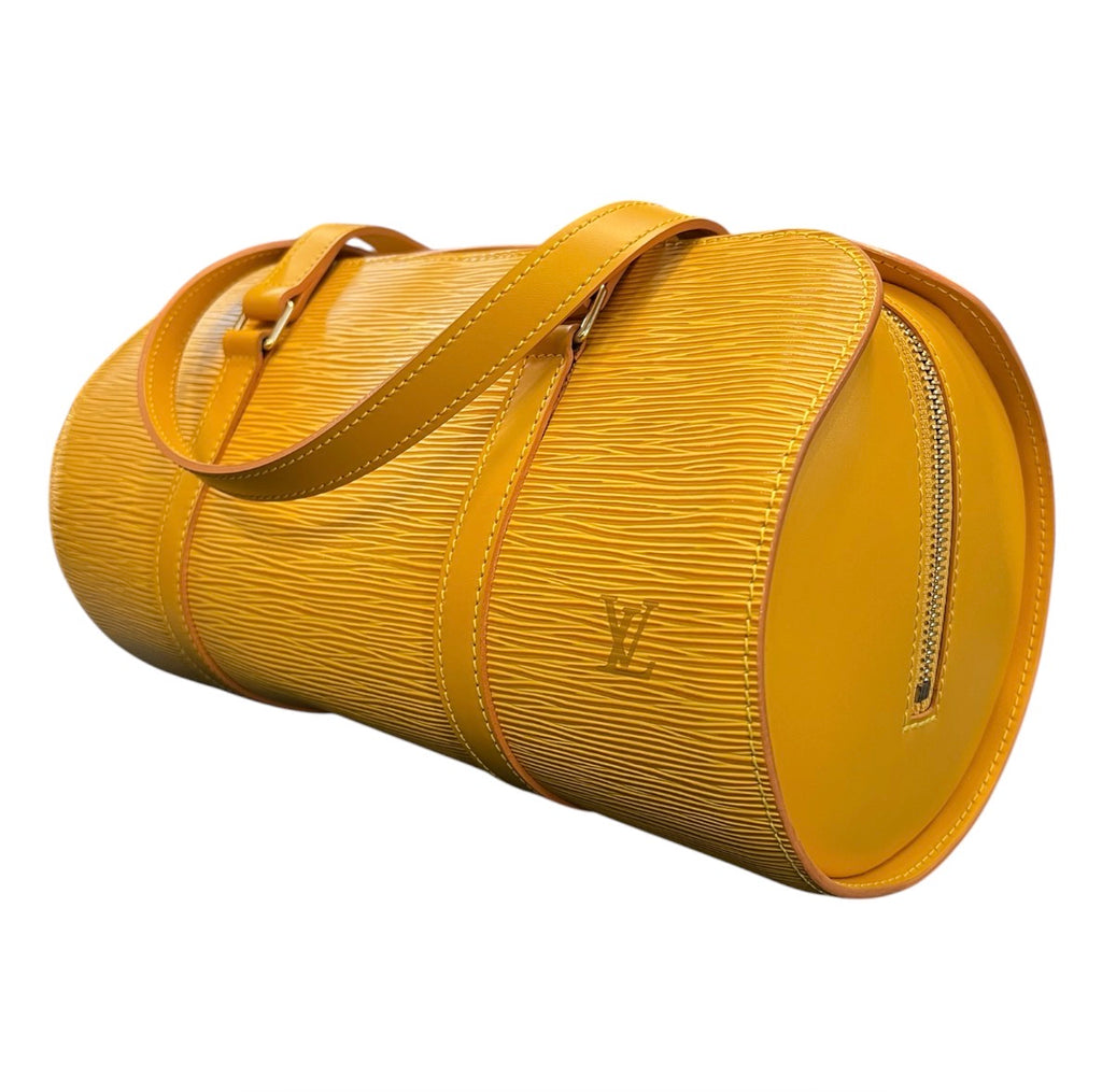 1998 Louis Vuitton Soufflot Handbag in Yellow Epi Leather