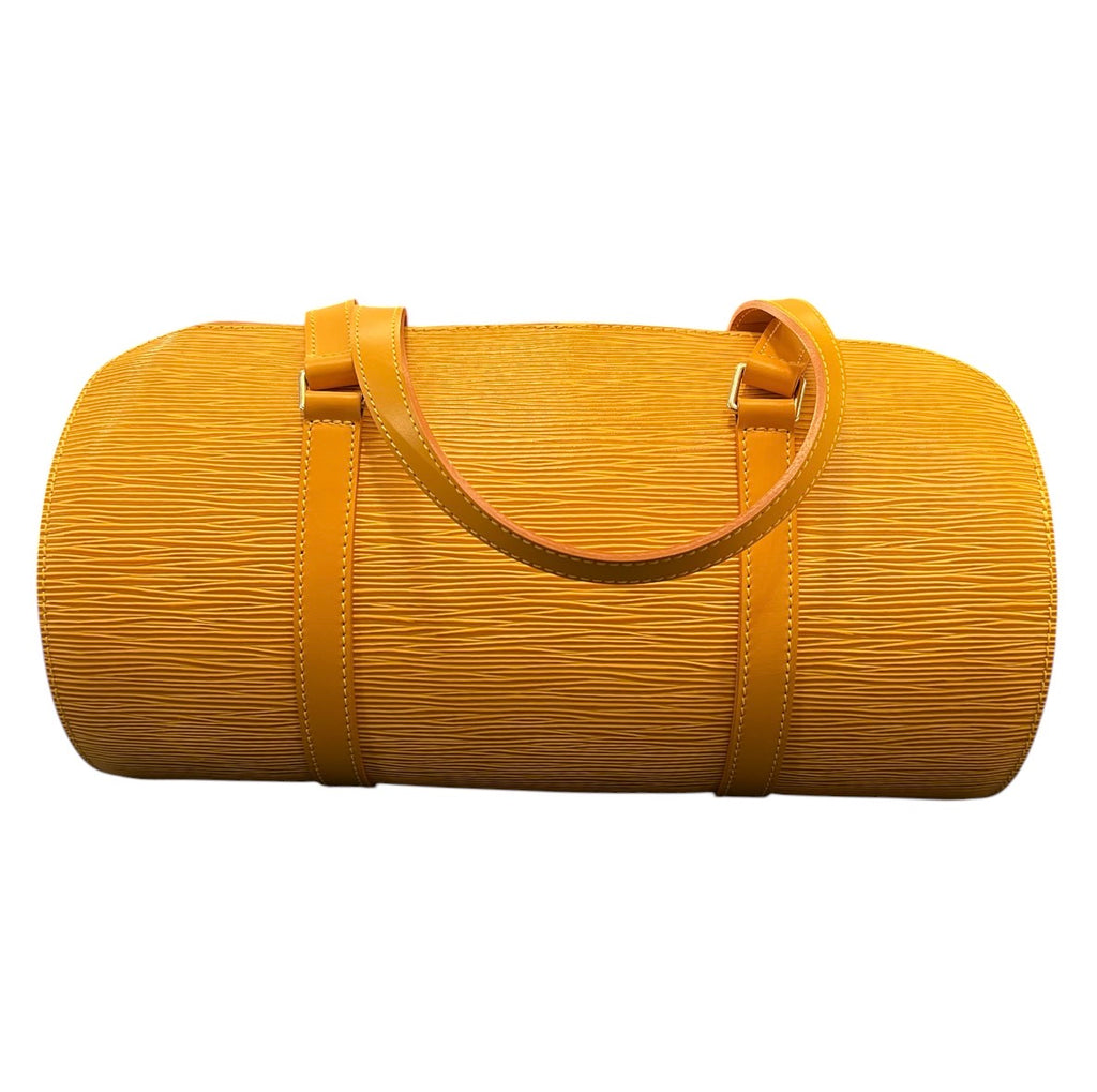 1998 Louis Vuitton Soufflot Handbag in Yellow Epi Leather