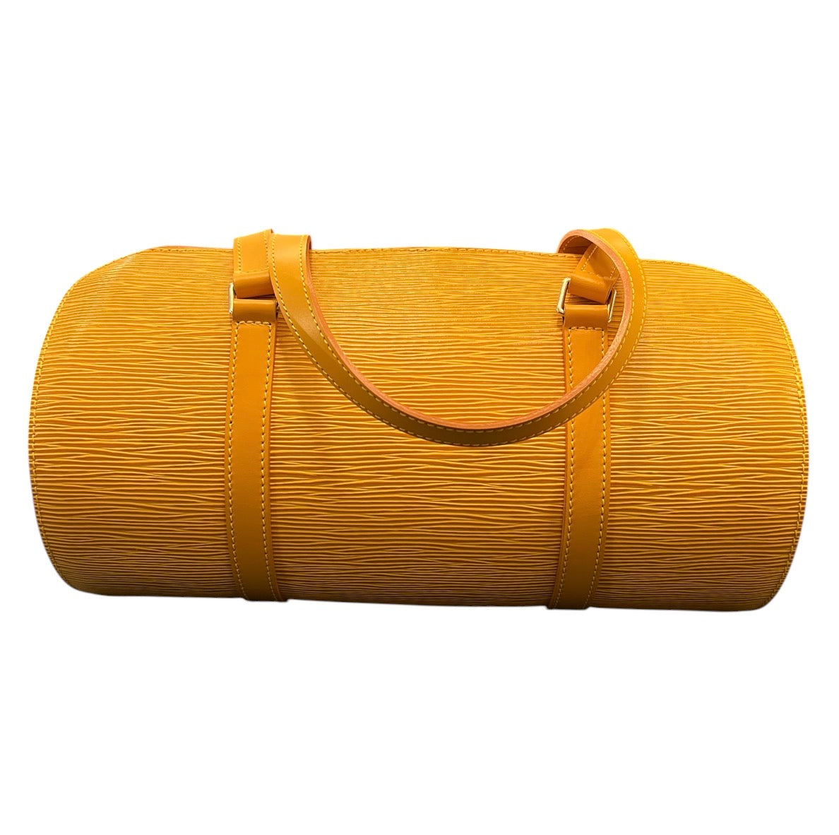 1998 Louis Vuitton Soufflot Handbag in Yellow Epi Leather
