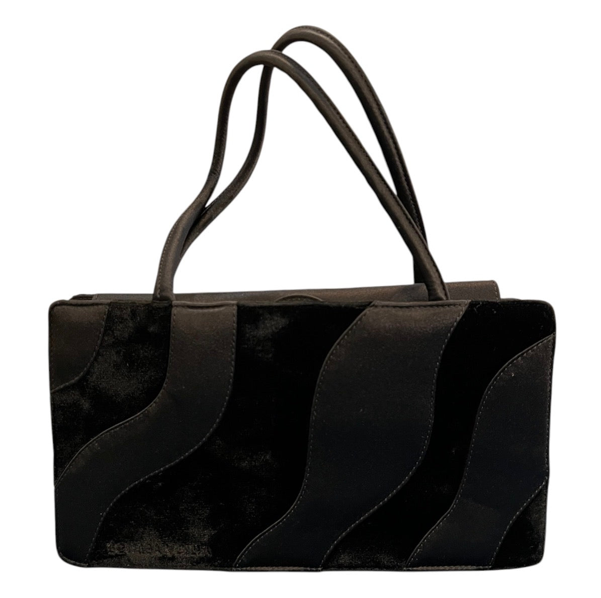 Bottega Venetta Mini Handbag in Black Velvet and Satin