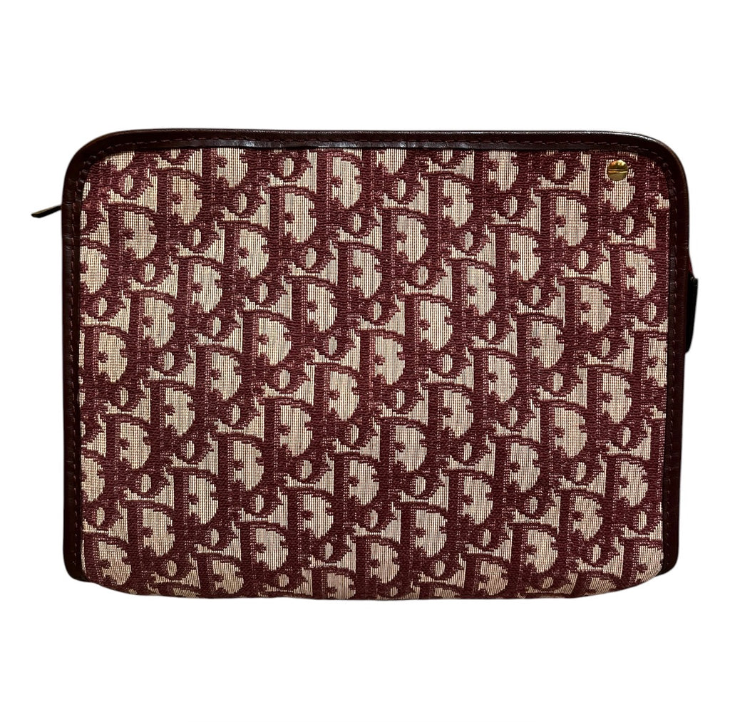Dior Pink Monogram Leather Clutch