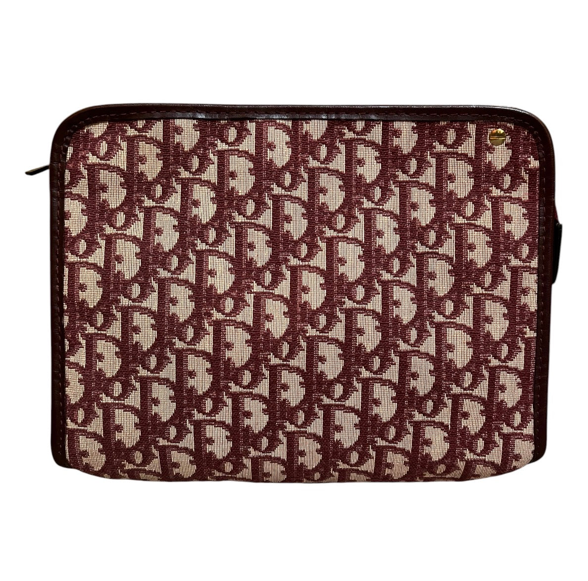 Dior Pink Monogram Leather Clutch
