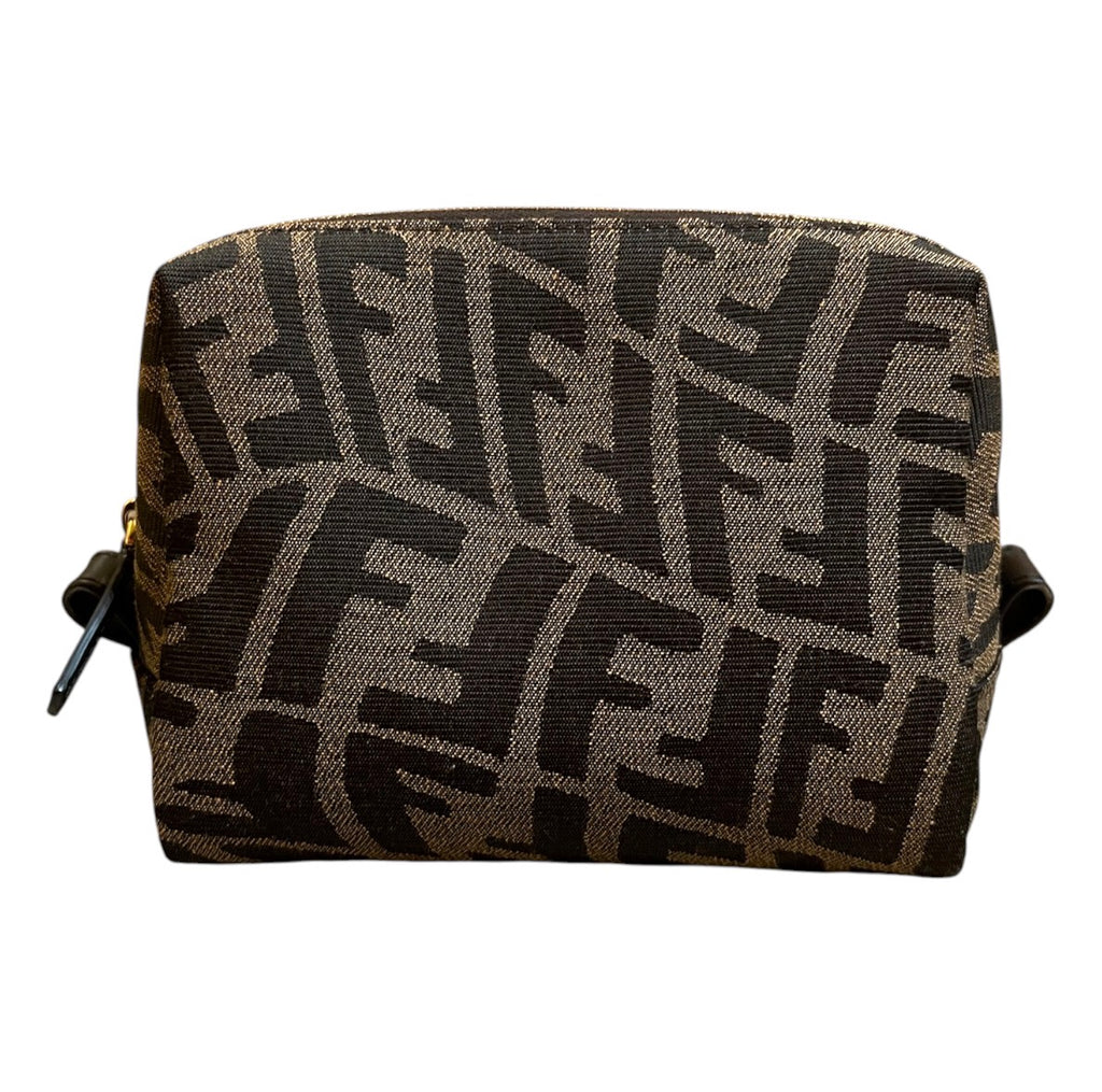 Small Fendi Monogram Clutch in Khaki