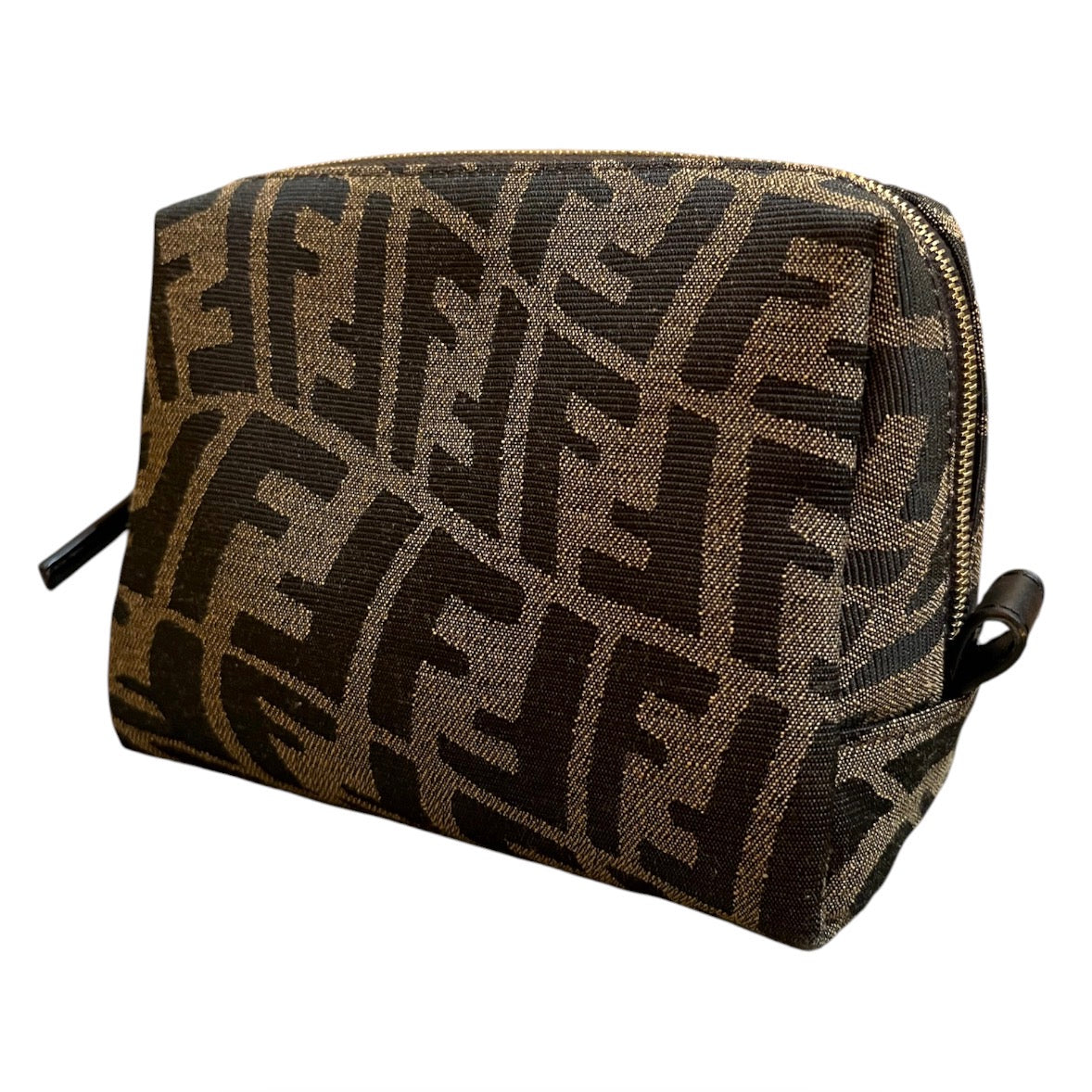 Small Fendi Monogram Clutch in Khaki