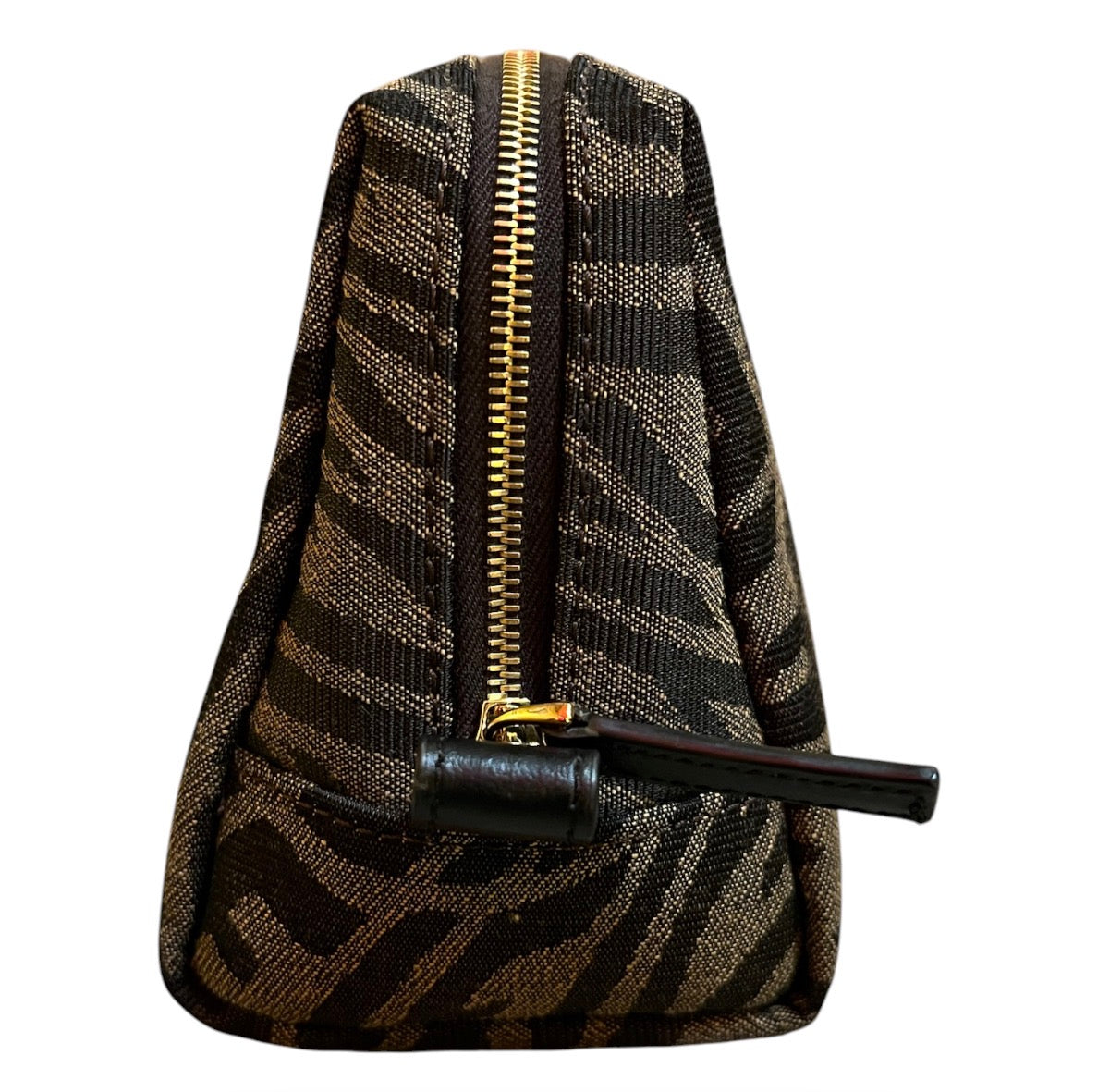 Small Fendi Monogram Clutch in Khaki