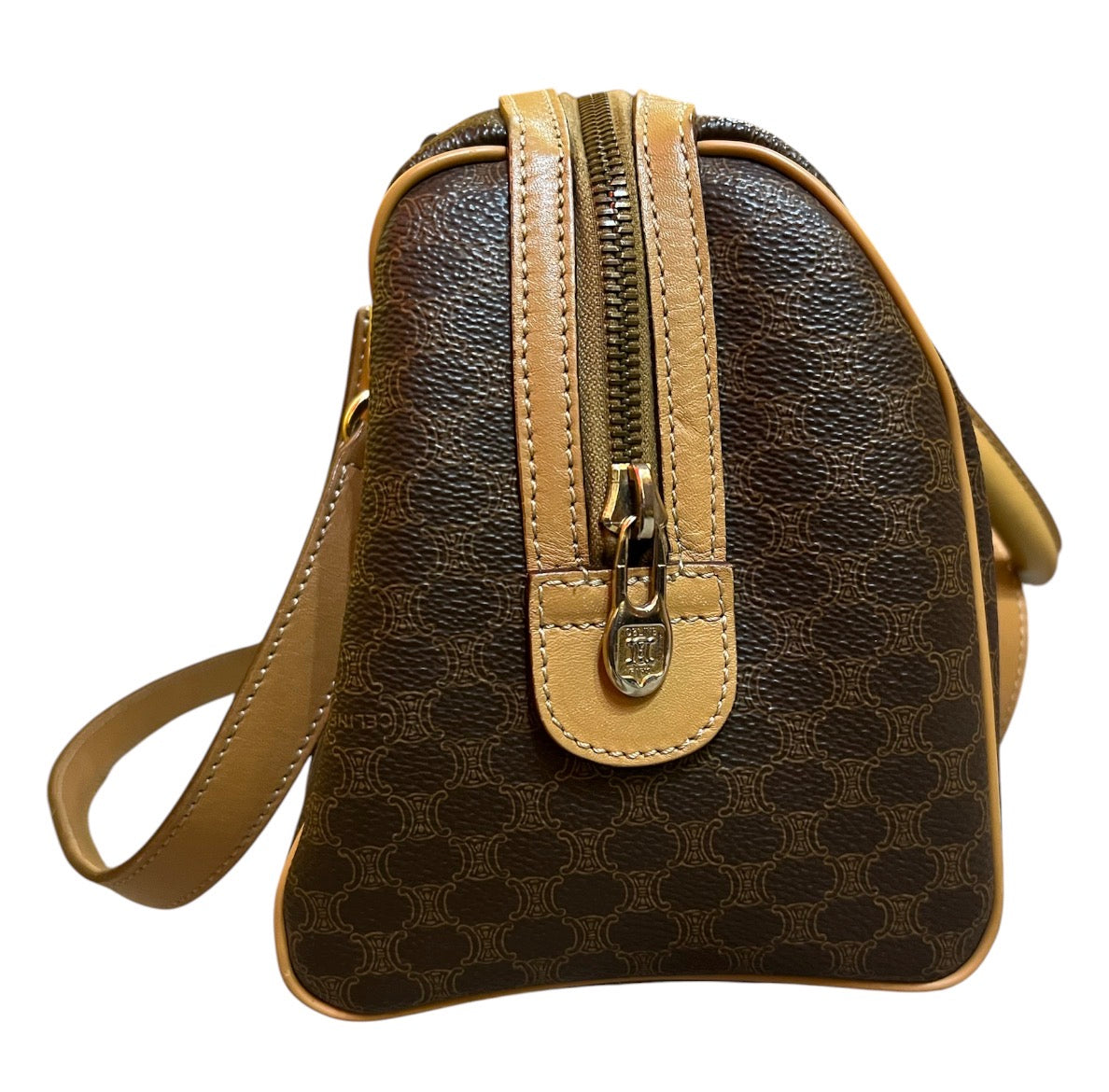 Céline Paris Macadam Coated Canvas Satchel