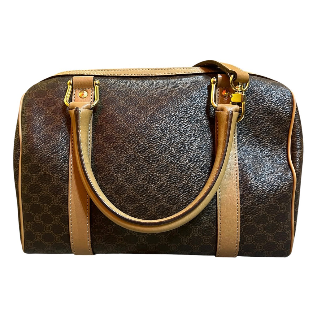 Céline Paris Macadam Coated Canvas Satchel