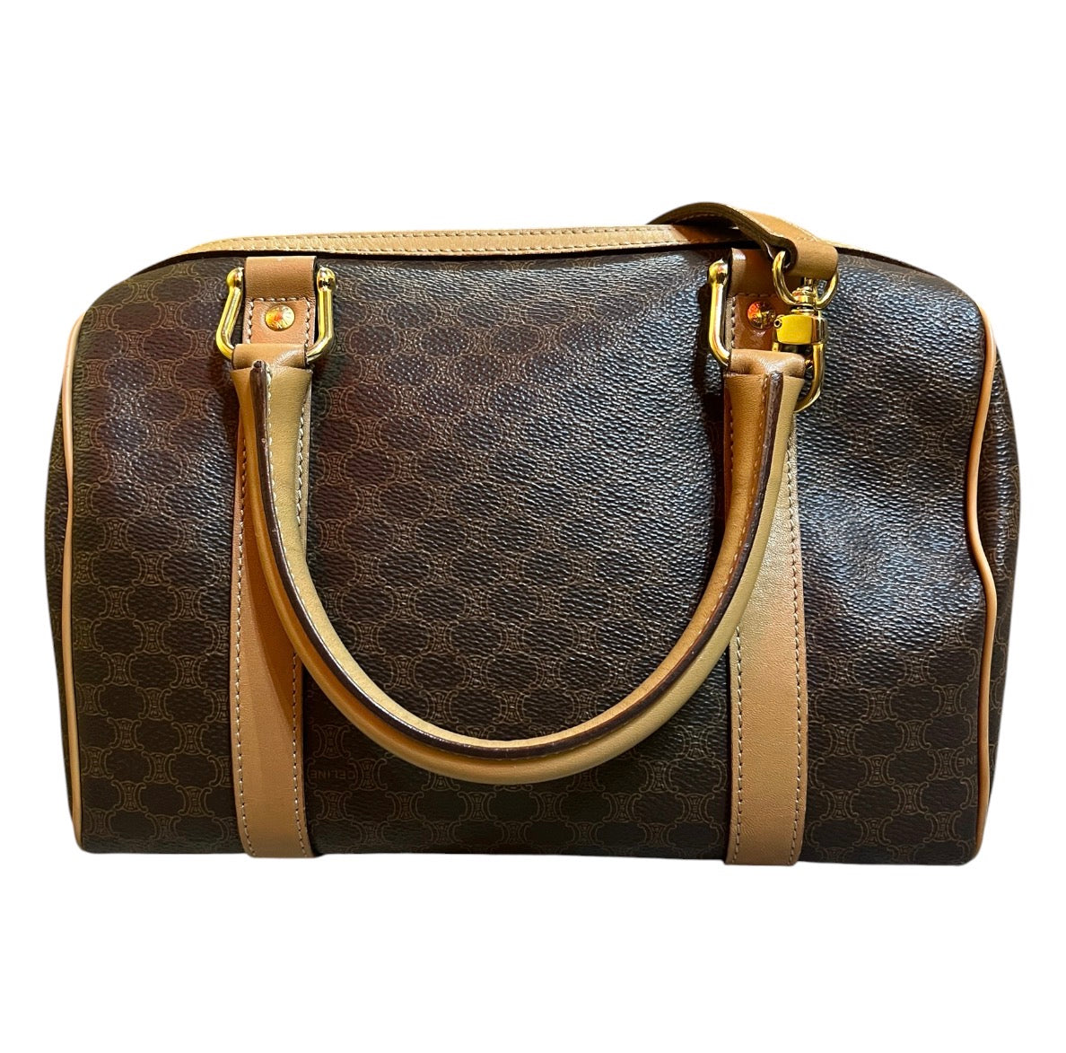 Céline Paris Macadam Coated Canvas Satchel