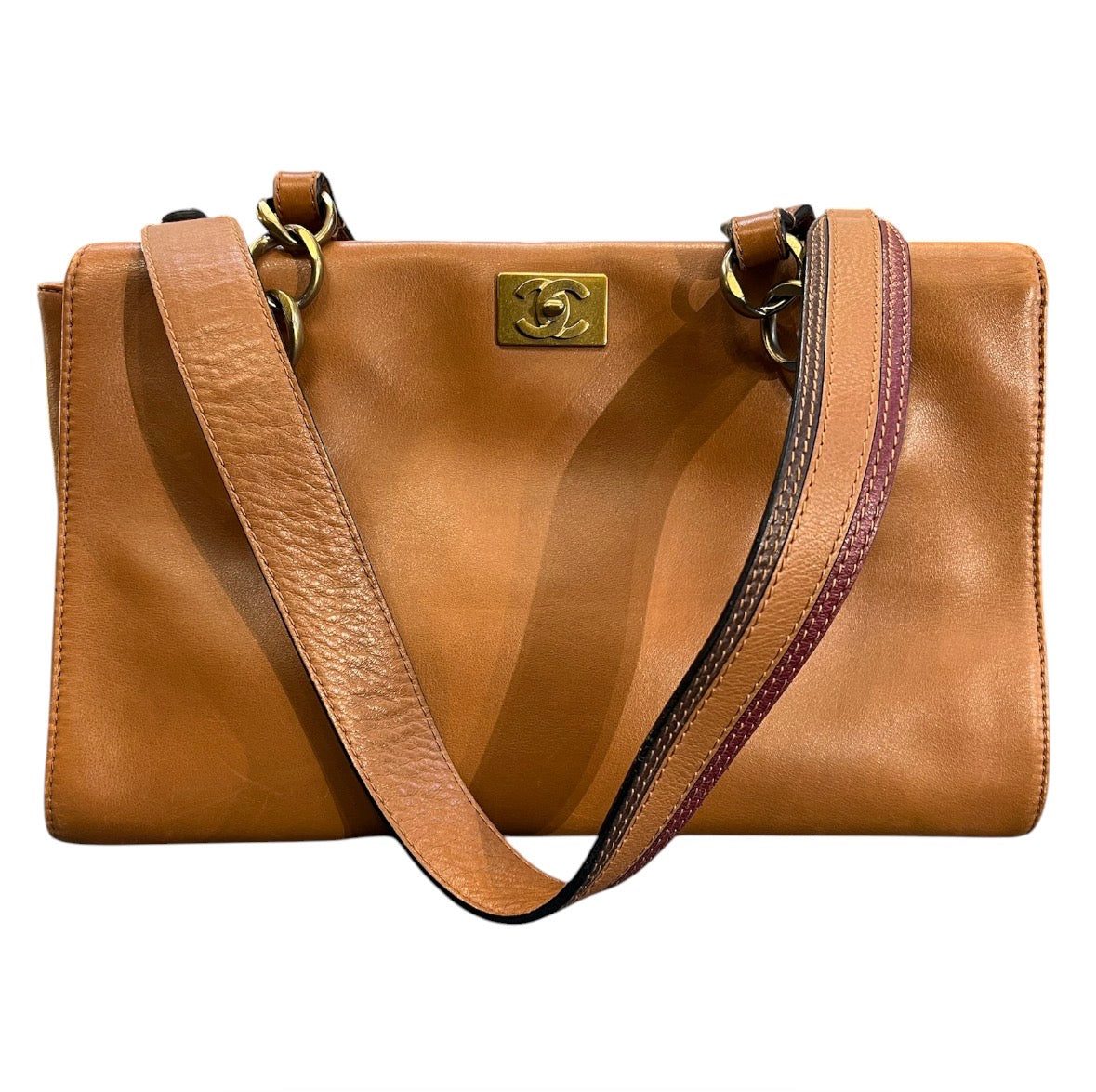 2002 Chanel CC Soft Calfskin Turnlock Shoulder Bag
