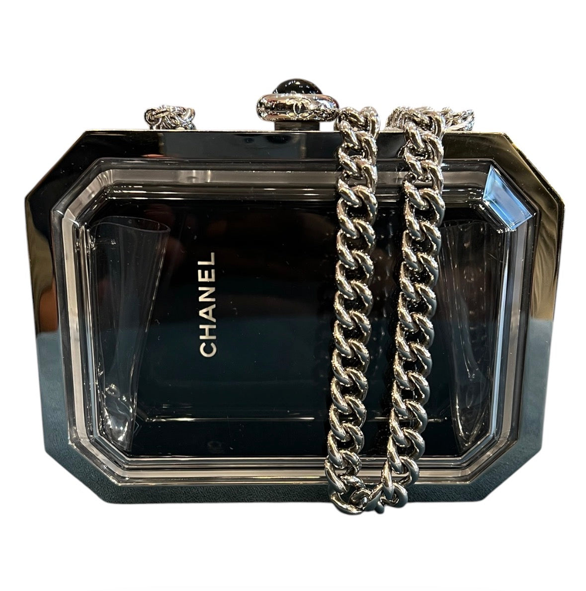 Chanel Metal Acrylic Premiere Clutch Bag with Shoulder Chain