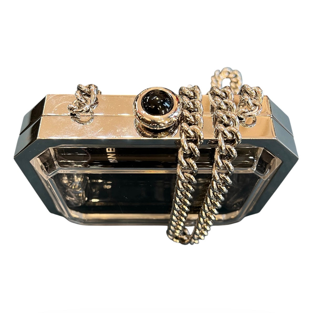 Chanel Metal Acrylic Premiere Clutch Bag with Shoulder Chain