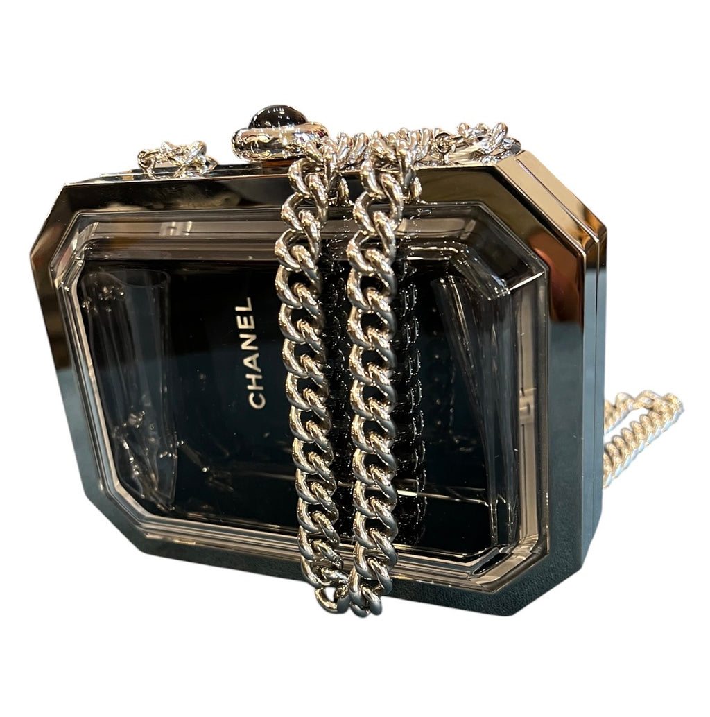 Chanel Metal Acrylic Premiere Clutch Bag with Shoulder Chain