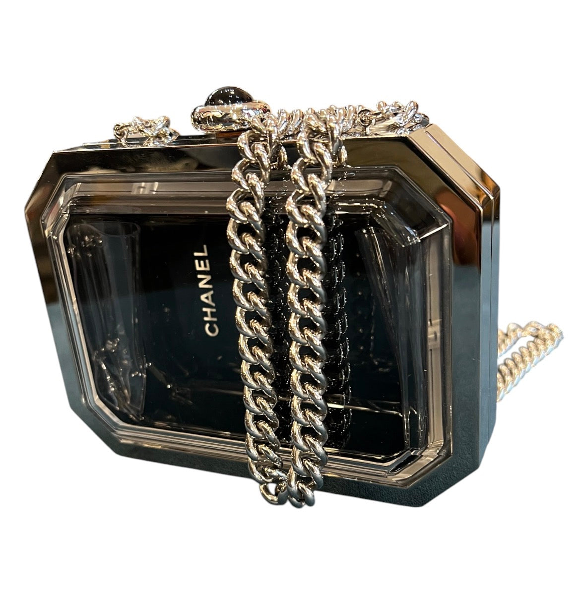 Chanel Metal Acrylic Premiere Clutch Bag with Shoulder Chain