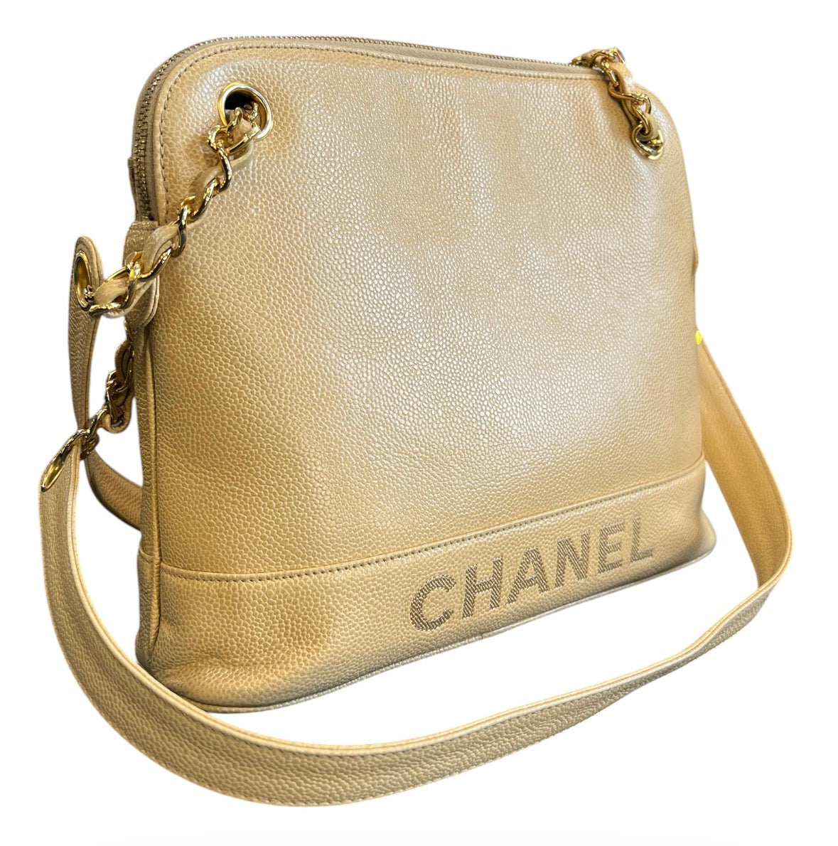 1996 Chanel Caviar Logo Chain Shoulder Bag