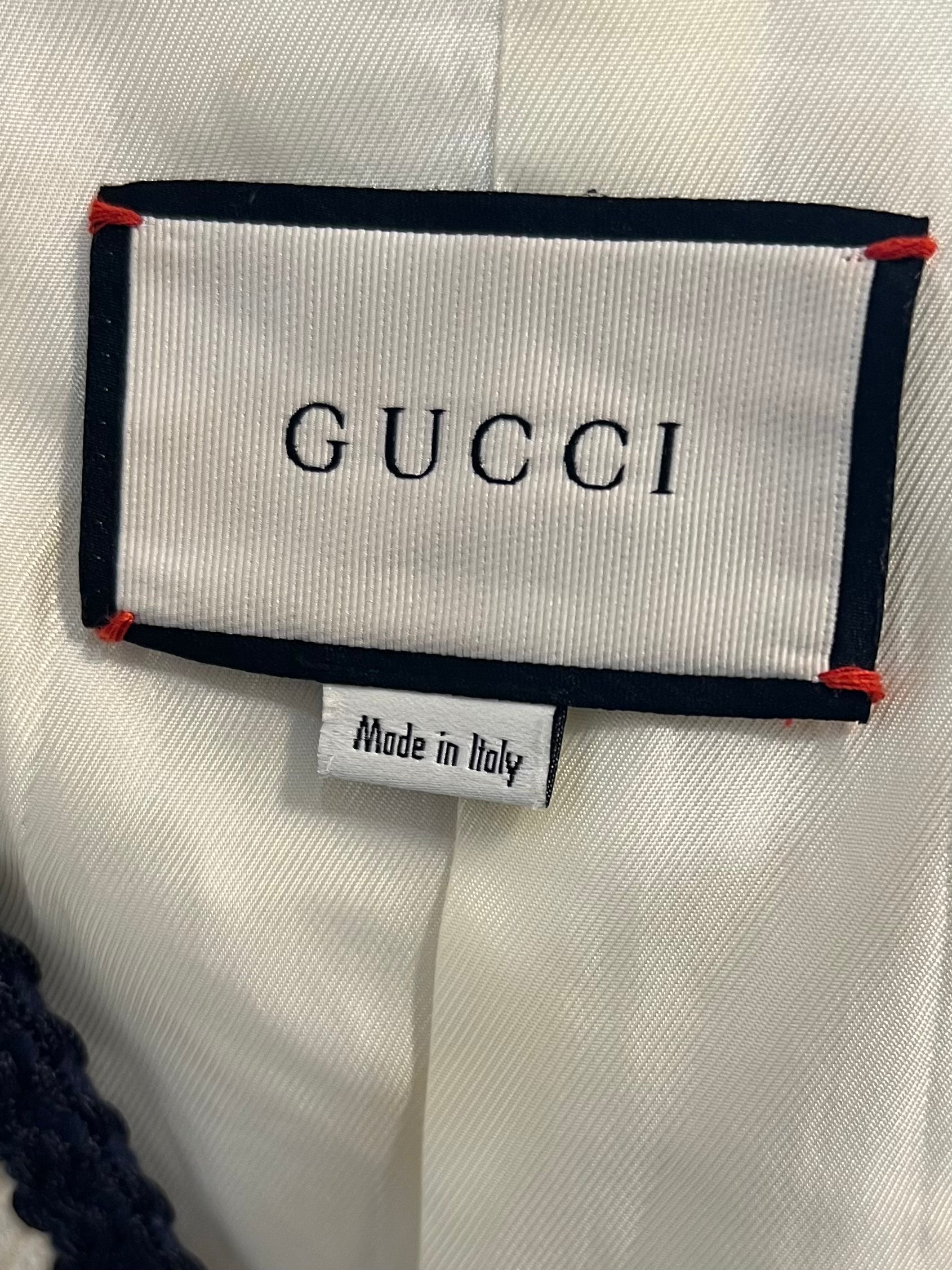 Gucci Beige Wool Blazer with GG Logo