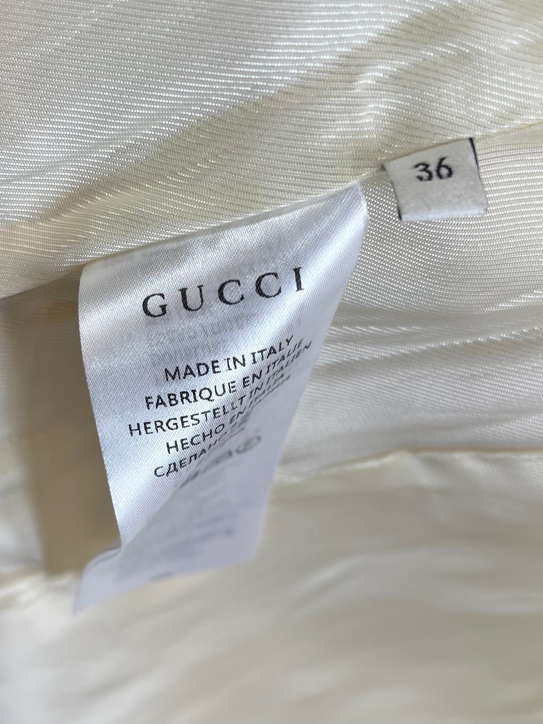 Gucci Beige Wool Blazer with GG Logo