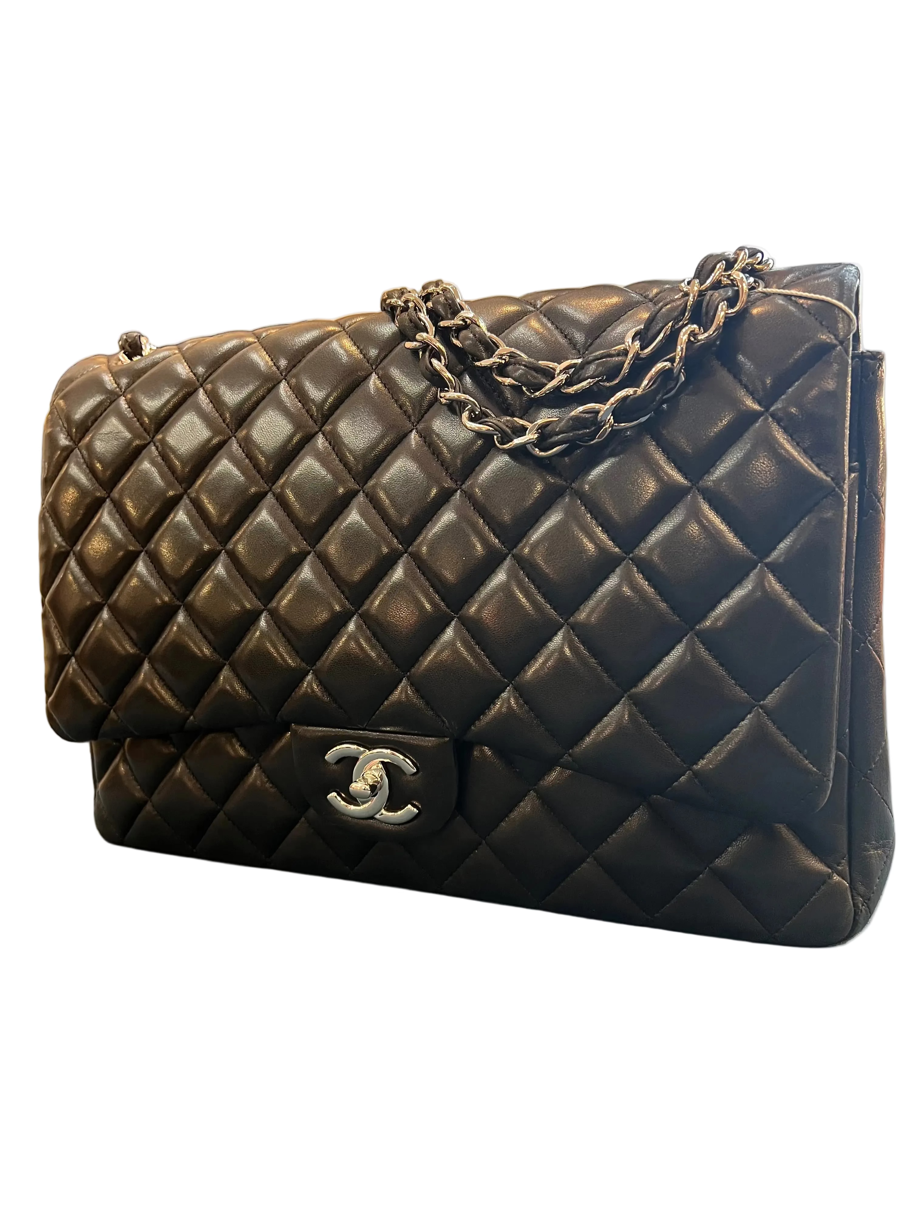 2015 Chanel Maxi Classic Lambskin Double Flap Handbag