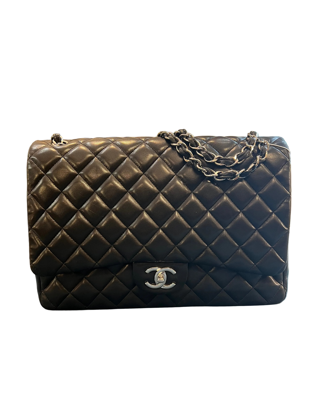 2015 Chanel Maxi Classic Lambskin Double Flap Handbag