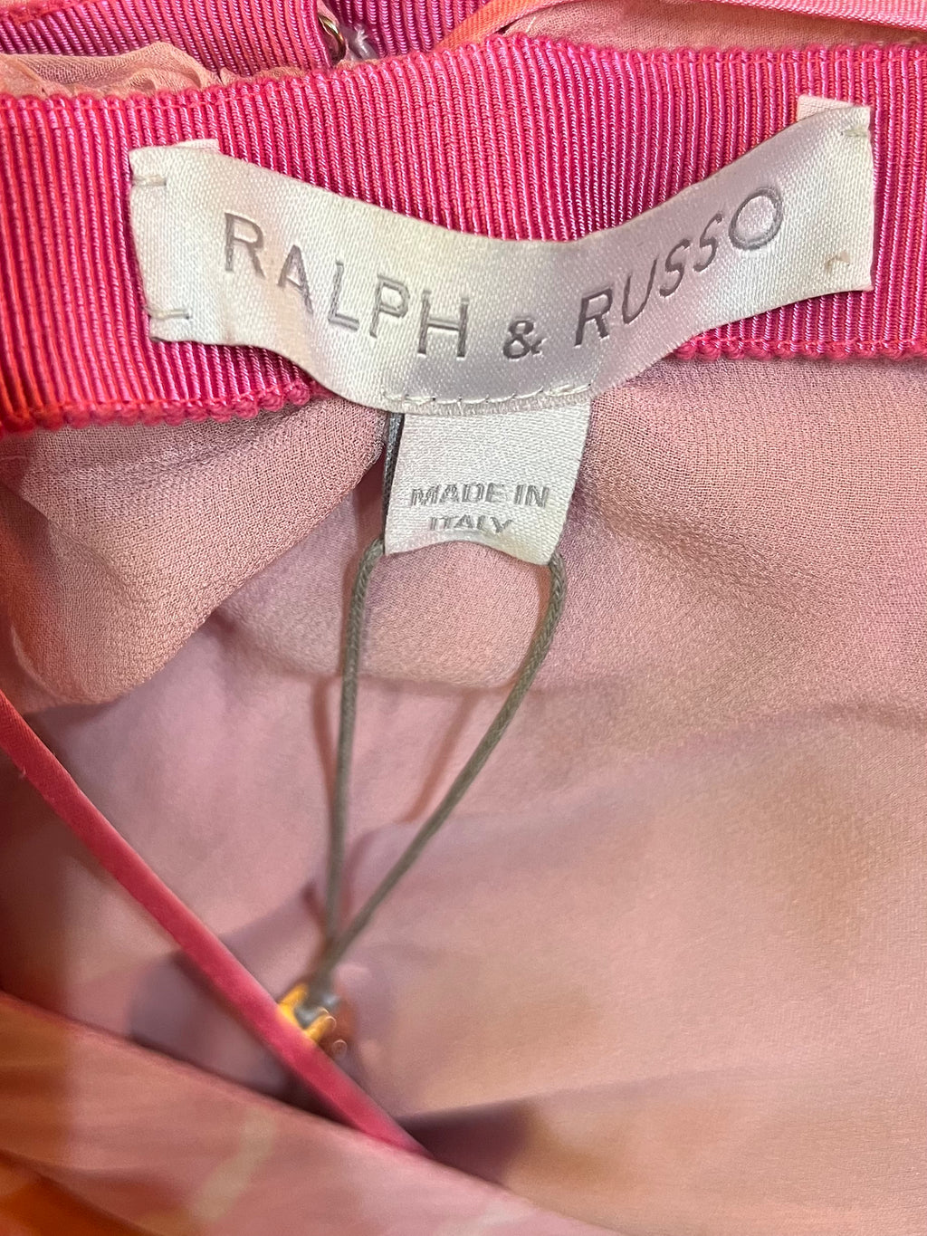 Multicoloured pink Ralph&Russo silk dress
