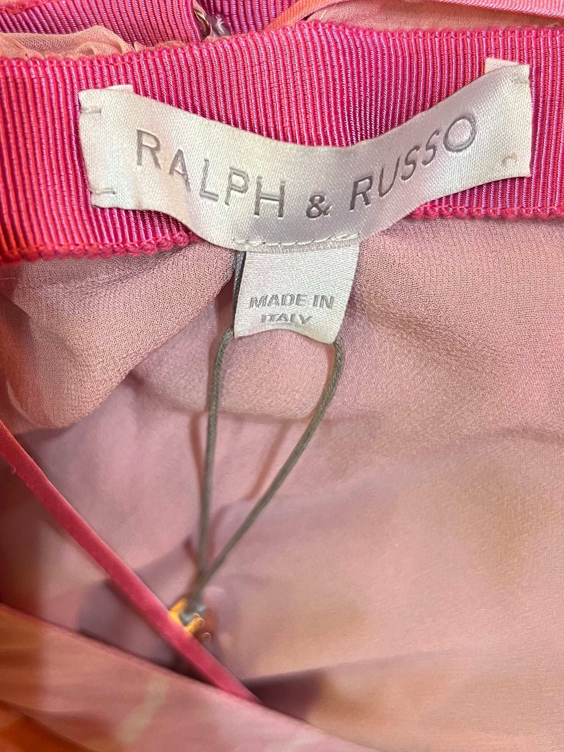 Multicoloured pink Ralph&Russo silk dress