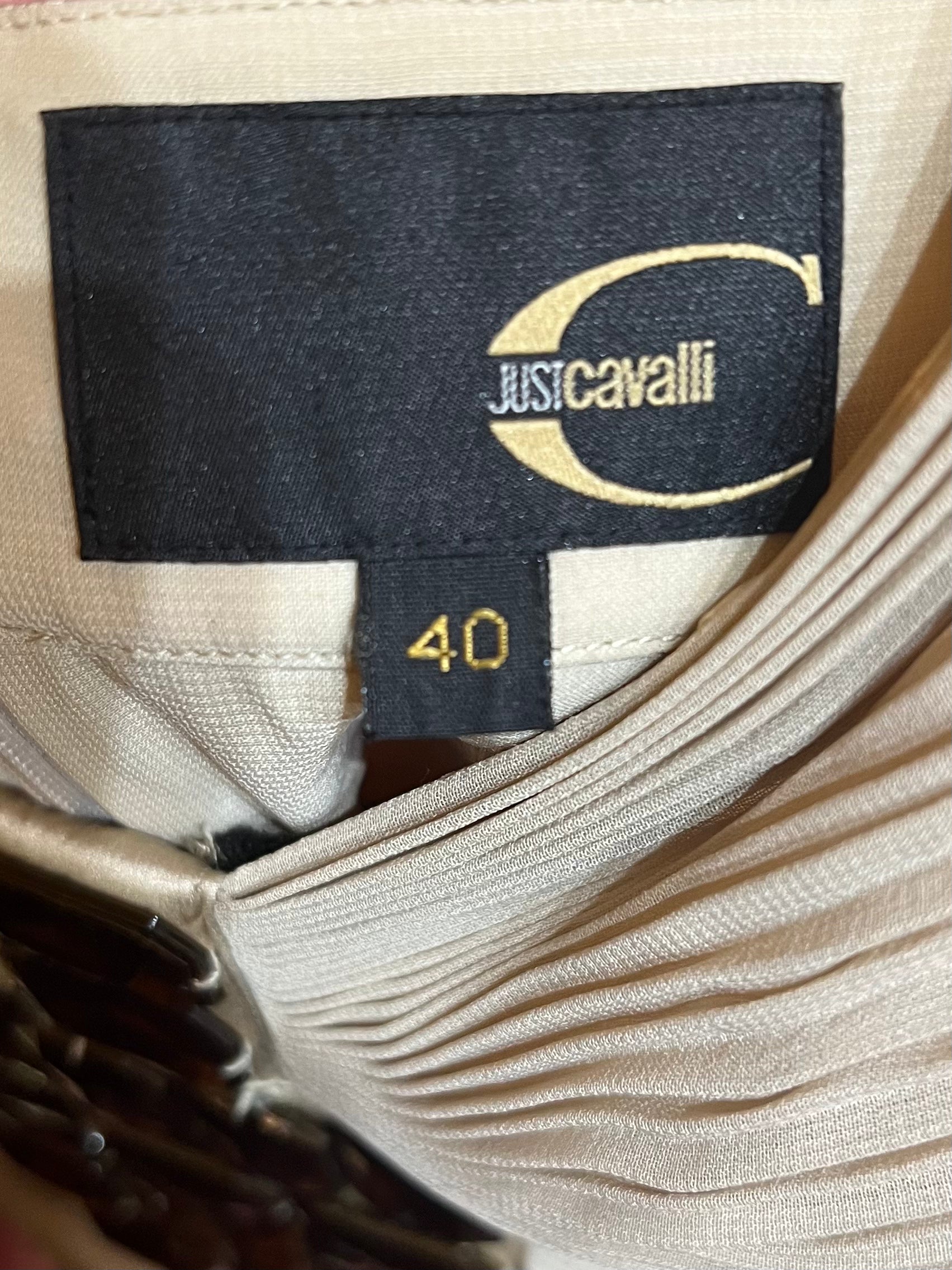 Beige Just Cavalli silk dress