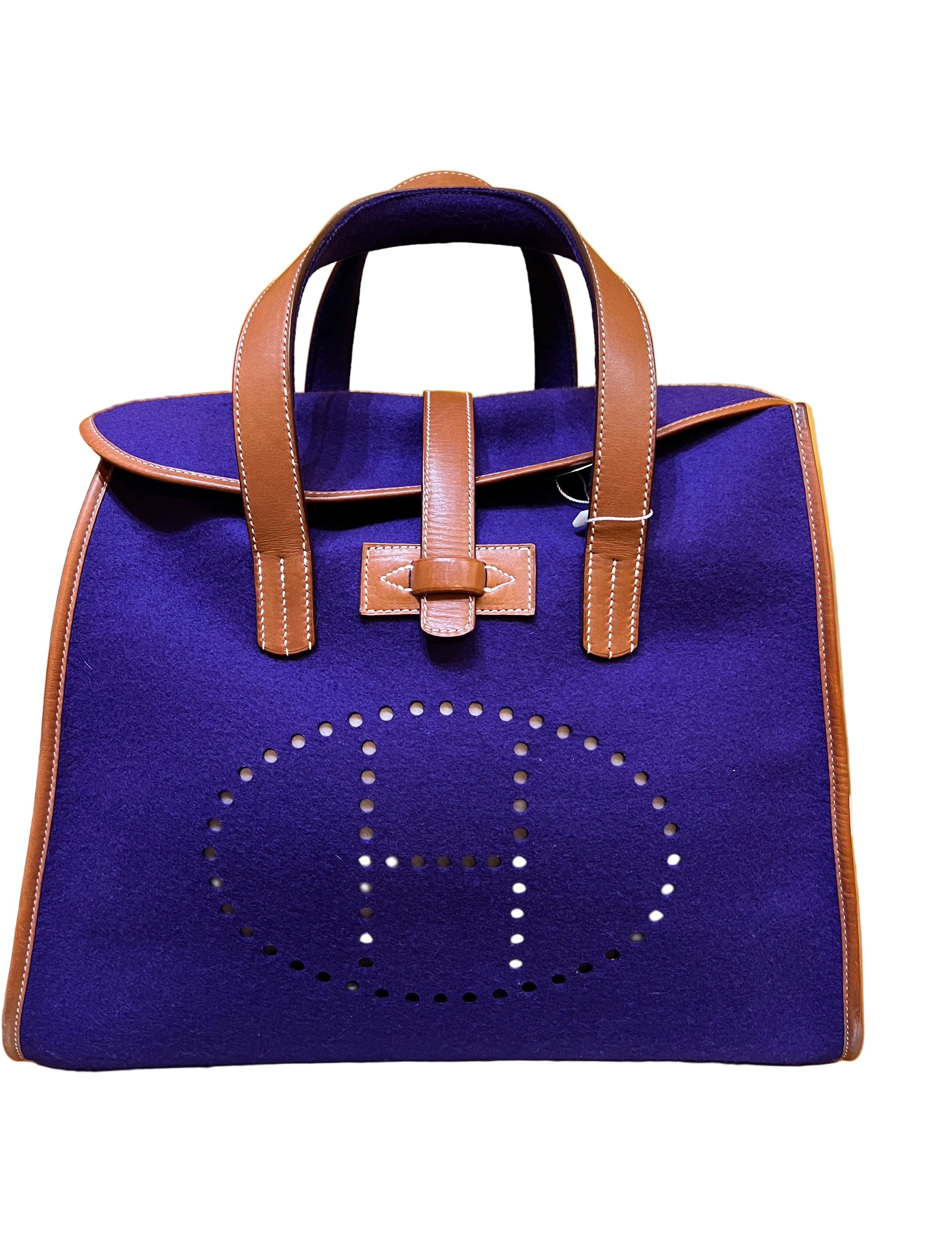 Herrmes Feudou Purple felt bag