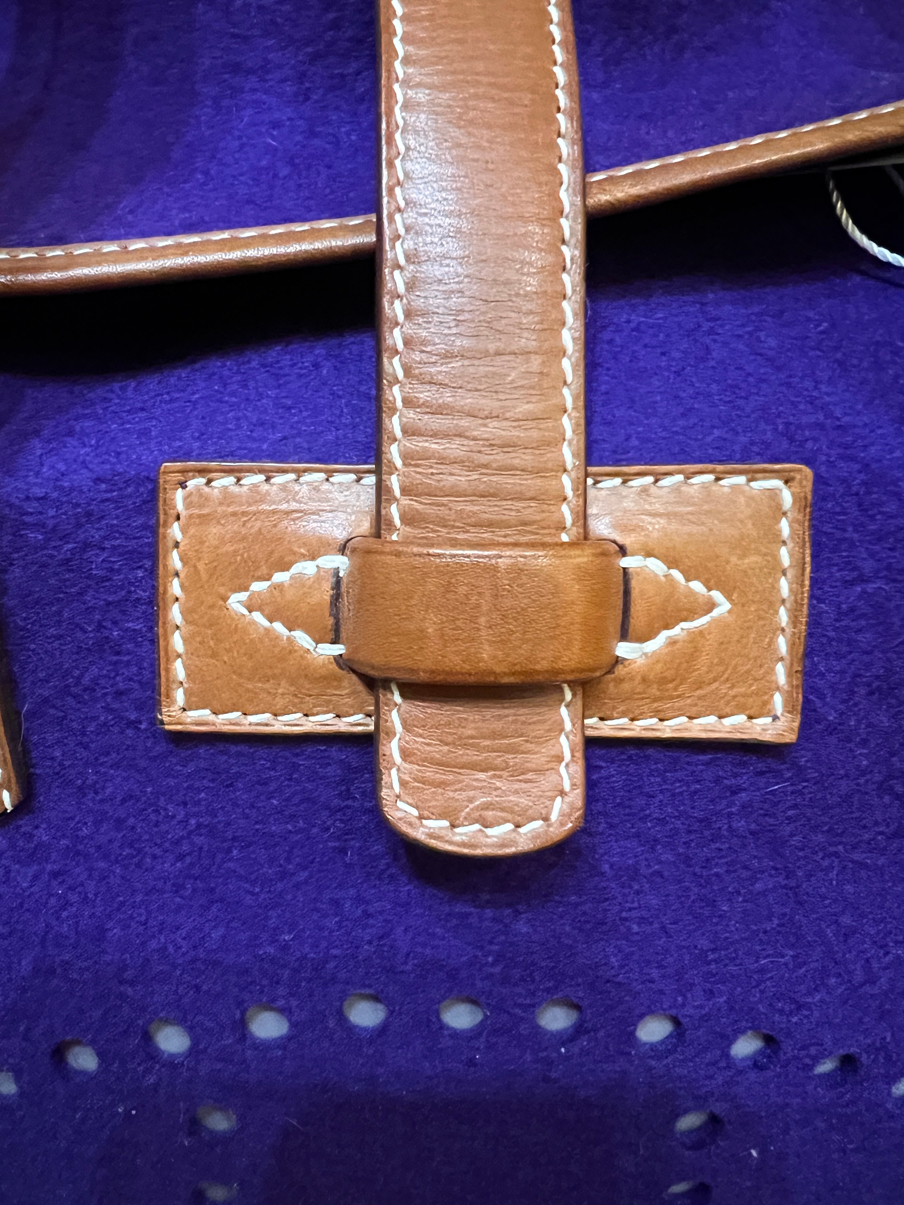 Herrmes Feudou Purple felt bag