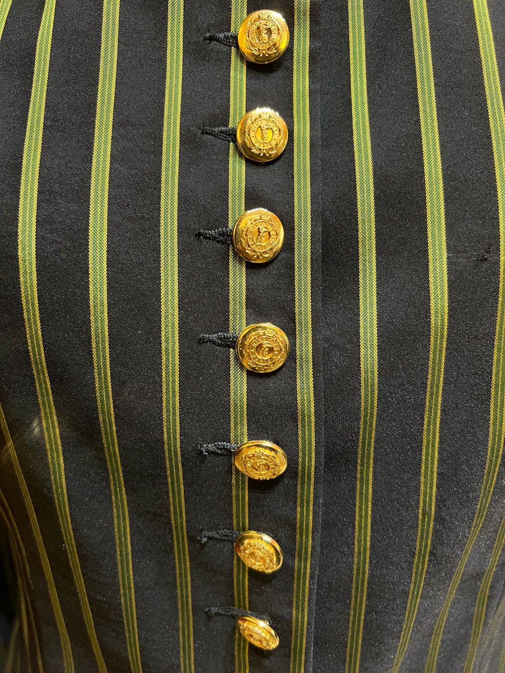Nina Ricci tailored jacket in black with green stripes
