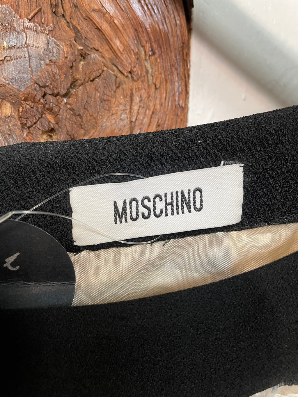 Moschino Black & Ivory Checkered Dress – Size 36