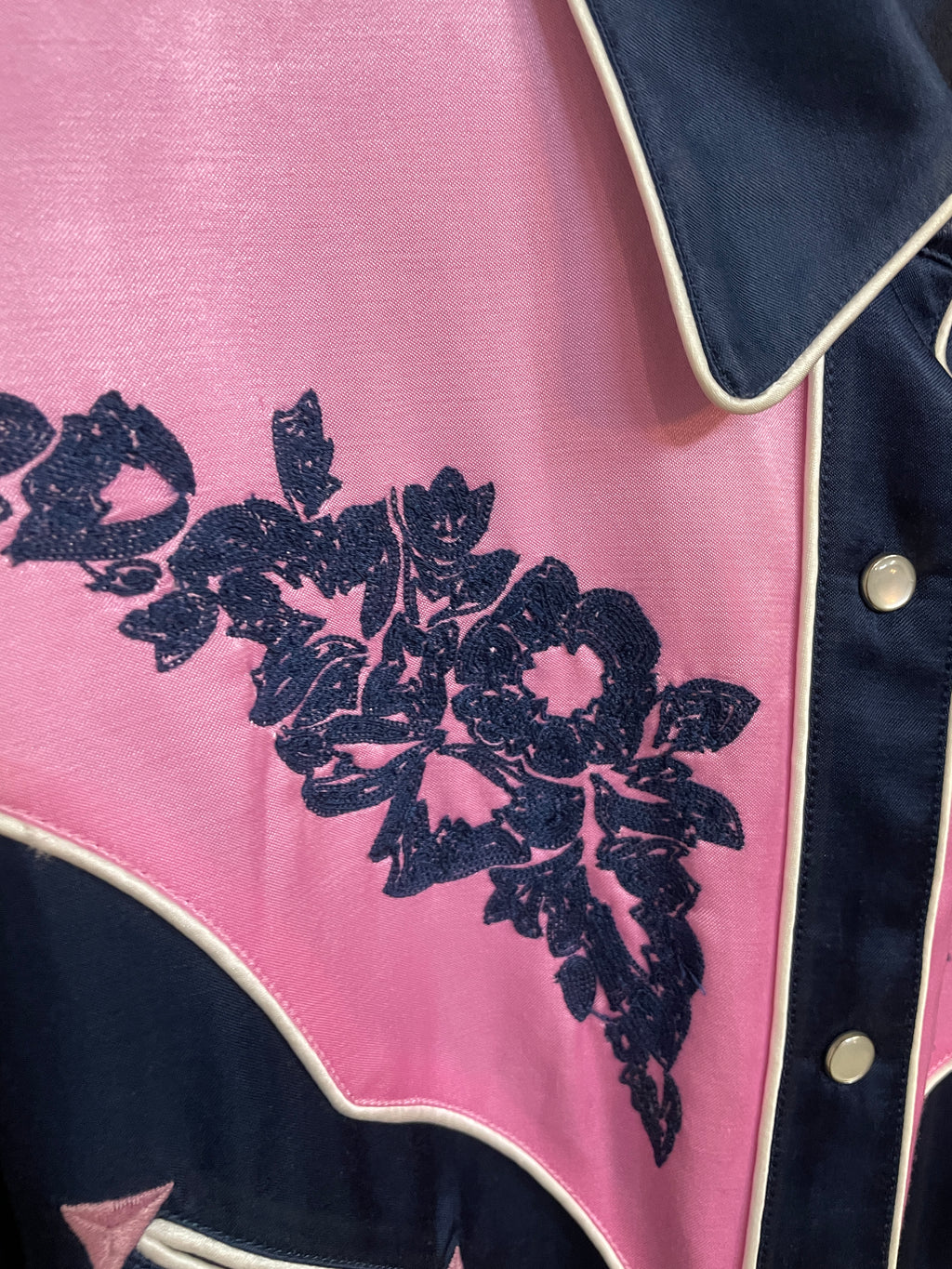 Kenzo Paris Navy & Pink Western-Style Dress – Size S