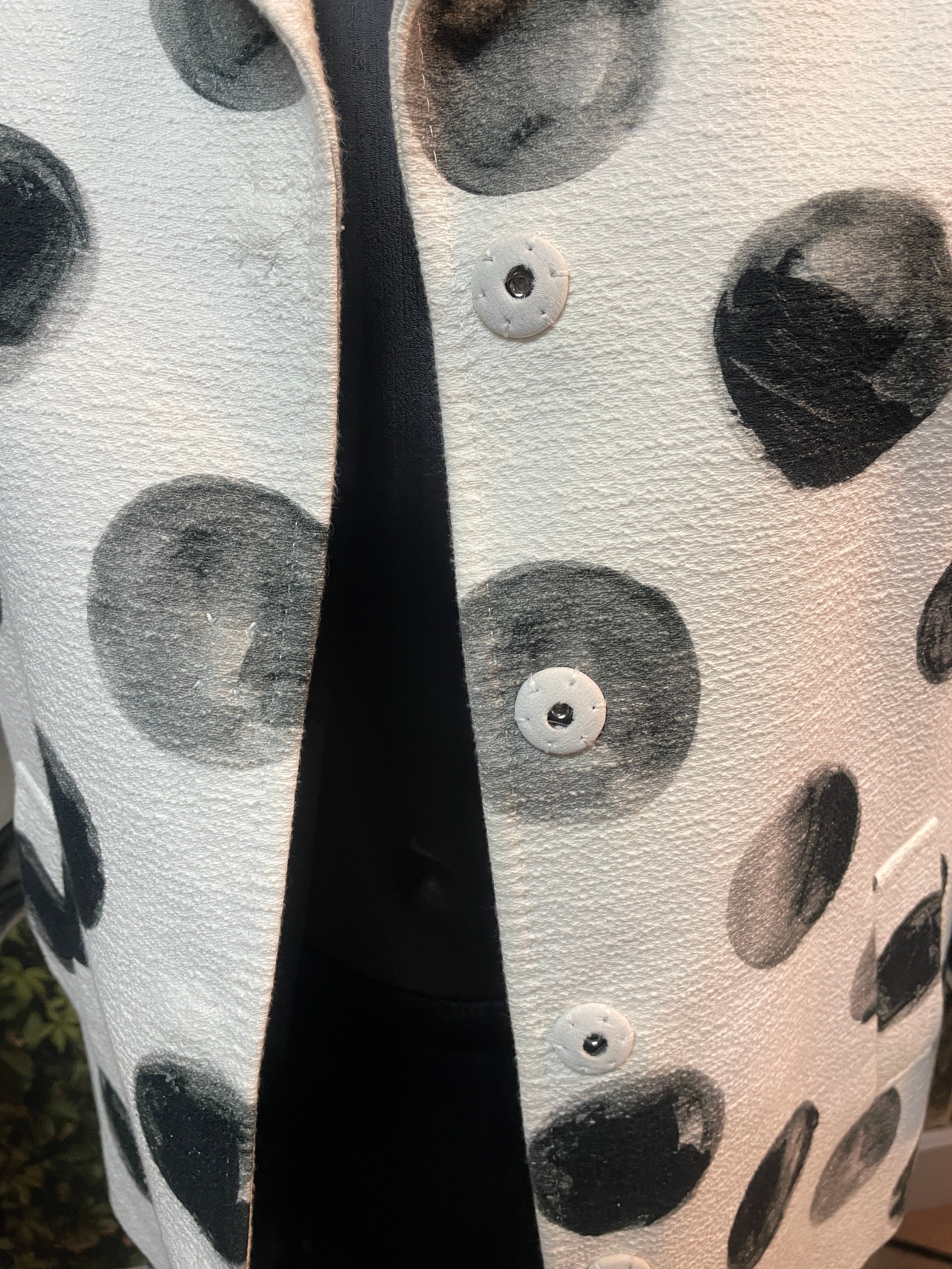 Dolce & Gabbana Polka Dot Cotton Jacket – White & Black