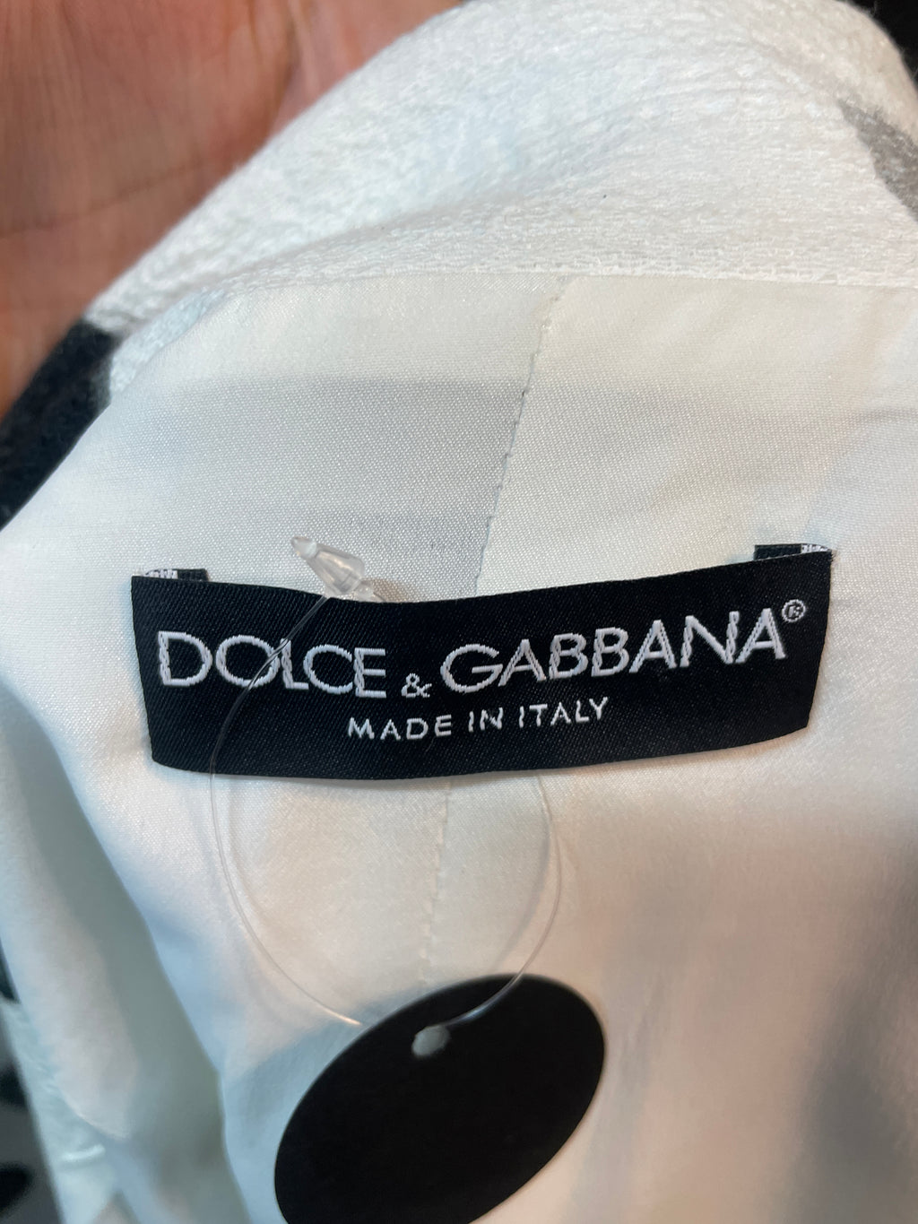 Dolce & Gabbana Polka Dot Cotton Jacket – White & Black