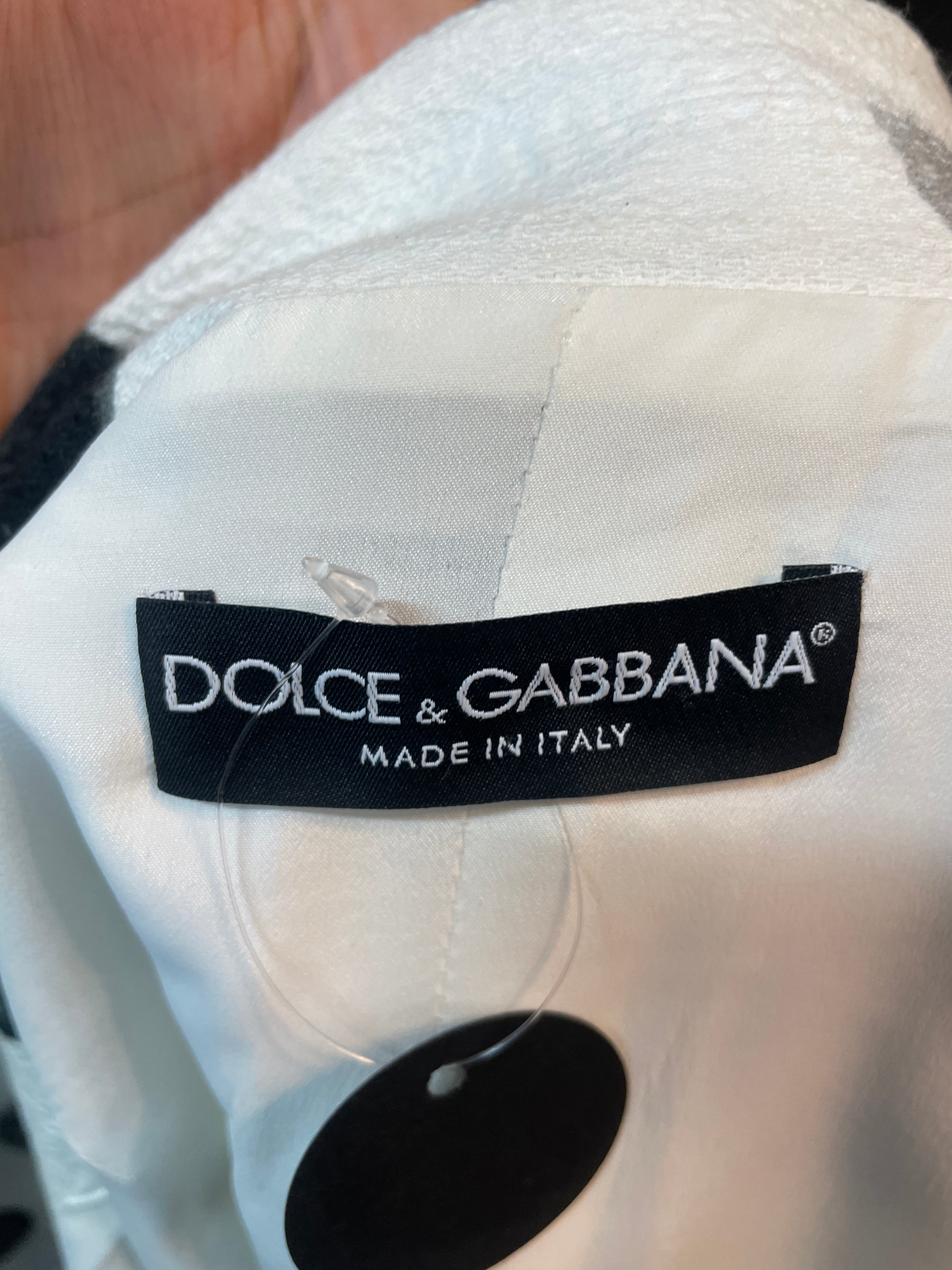 Dolce & Gabbana Polka Dot Cotton Jacket – White & Black
