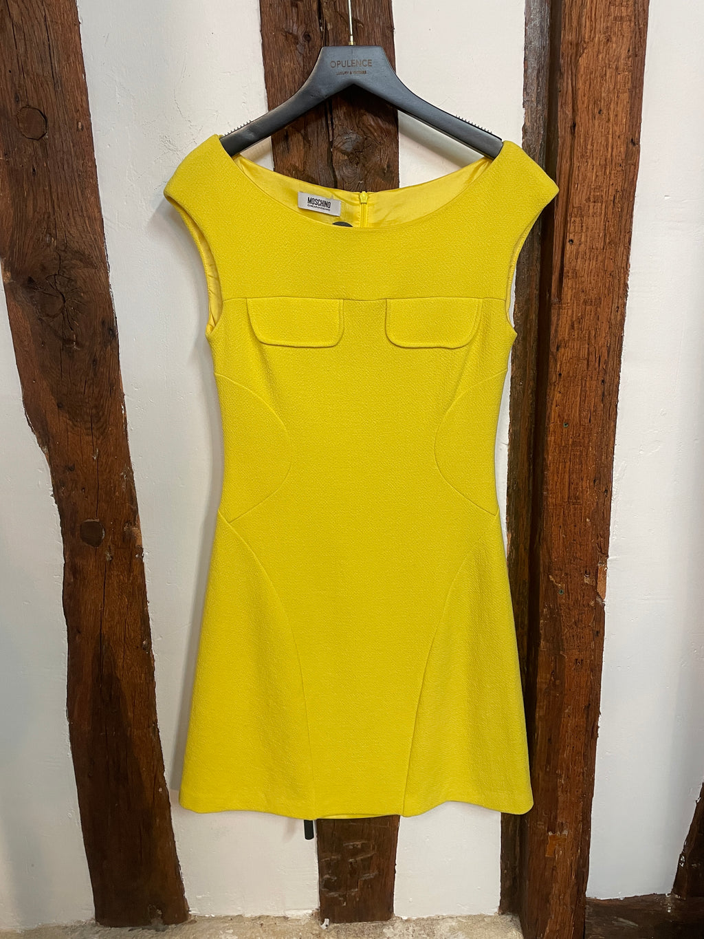 Moschino Cheap and Chic Yellow Structured Dress – Size IT 40