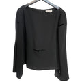 Mugler Black Structured Long Sleeve Top with Cut-Out Detail – Paris