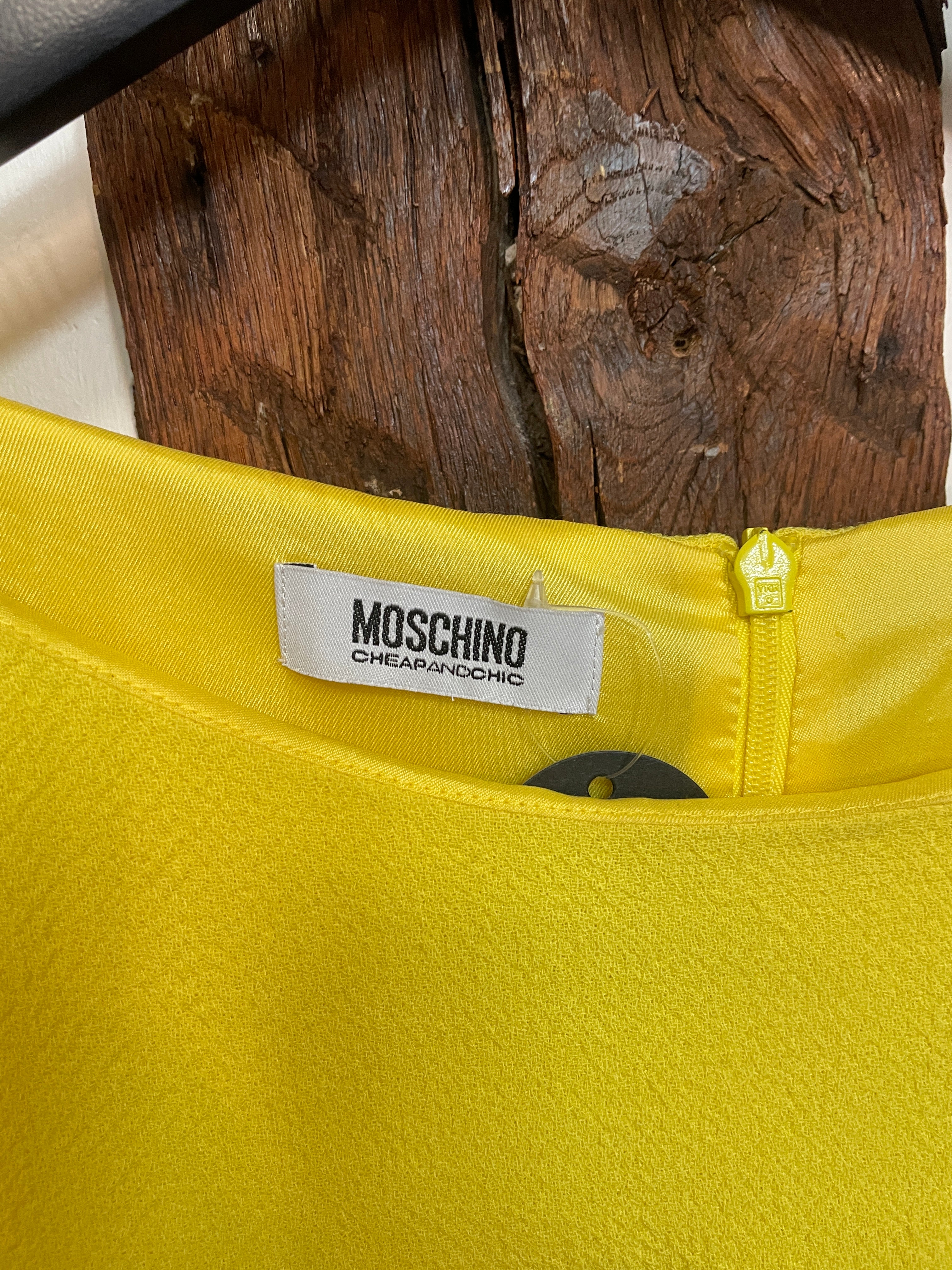 Moschino Cheap and Chic Yellow Structured Dress – Size IT 40