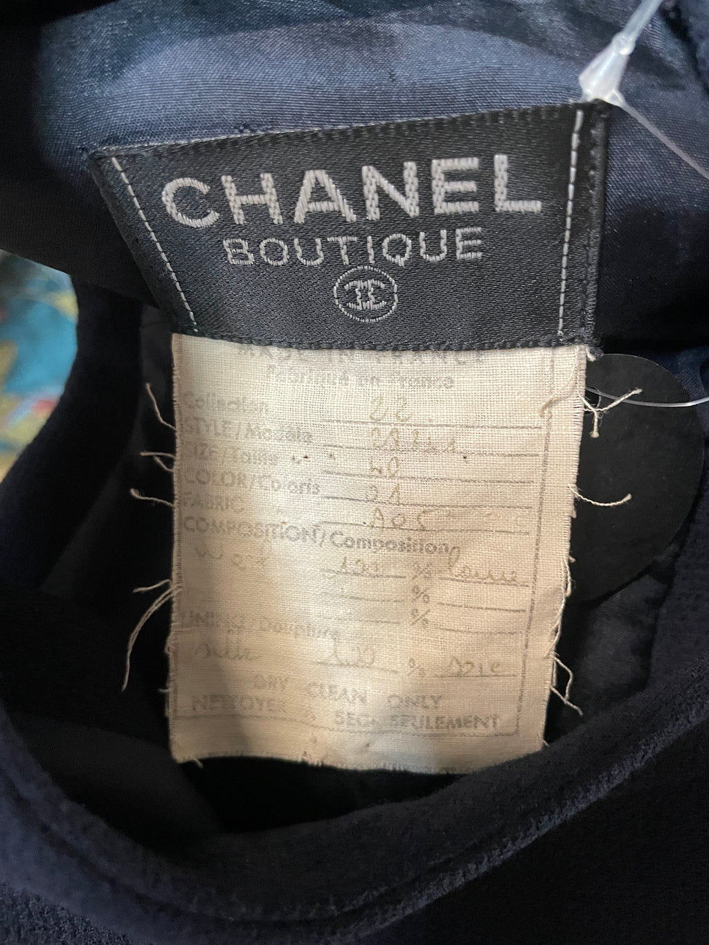 Chanel Boutique Sleeveless Navy Dress – Paris, Vintage