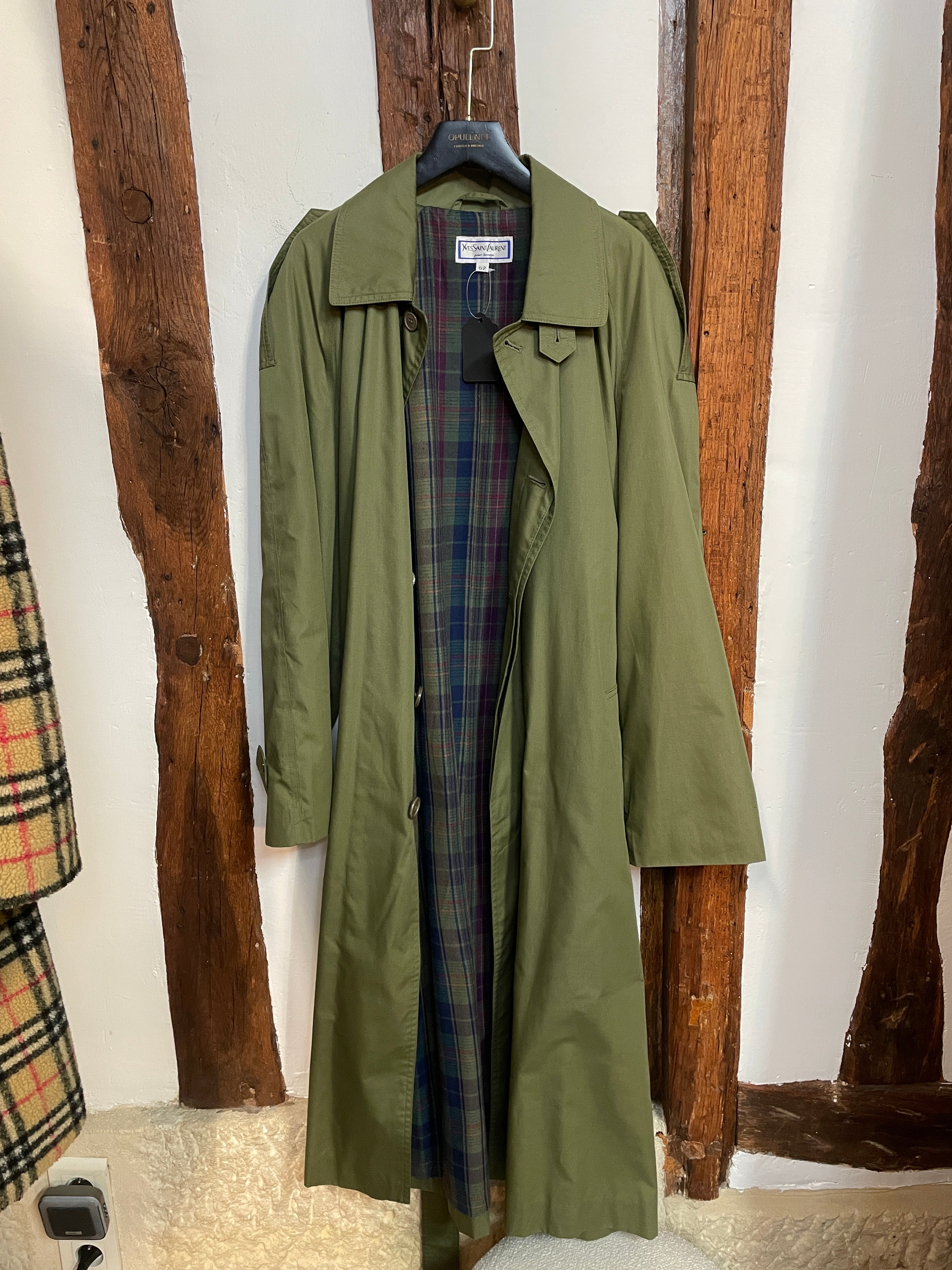 YSL Green Trench Coat