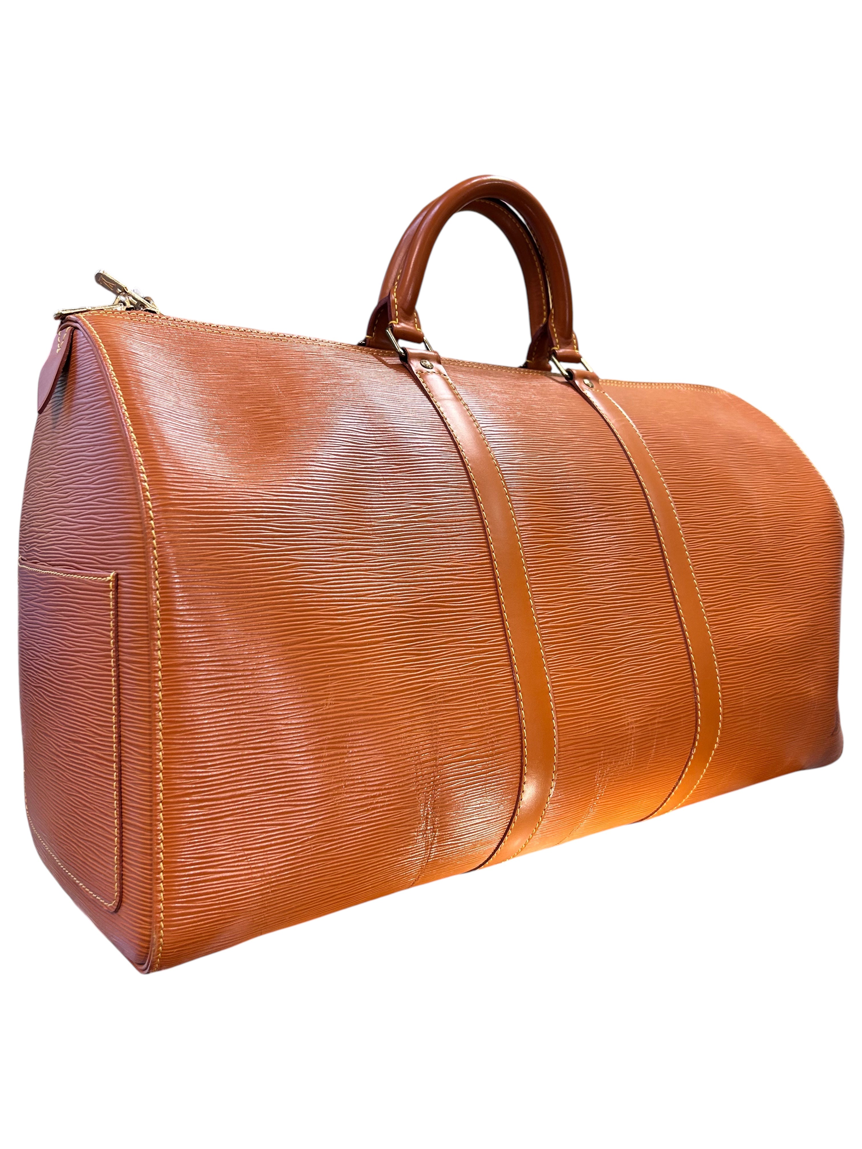 1991 Louis Vuitton Brown Epi Leather Travel Bag