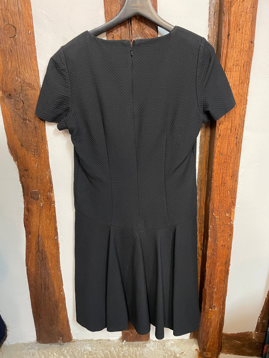 Givenchy Boutiques Black Textured Dress Minimal Structured Made in France