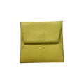 Hermès Leather Coin Purse Lime Green Snap Envelope Wallet Made in France