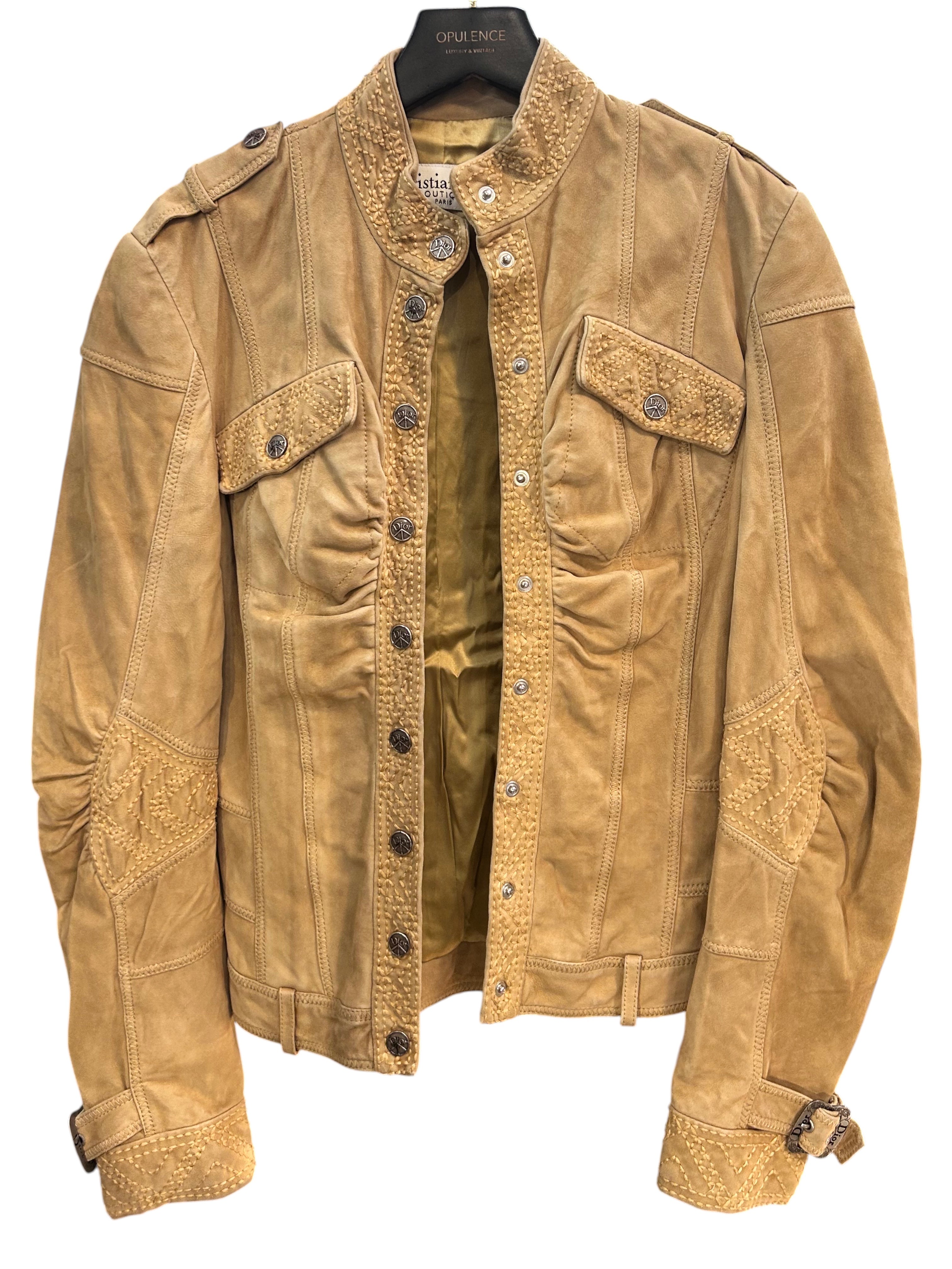 Beige Suede Jacket by Christian Dior