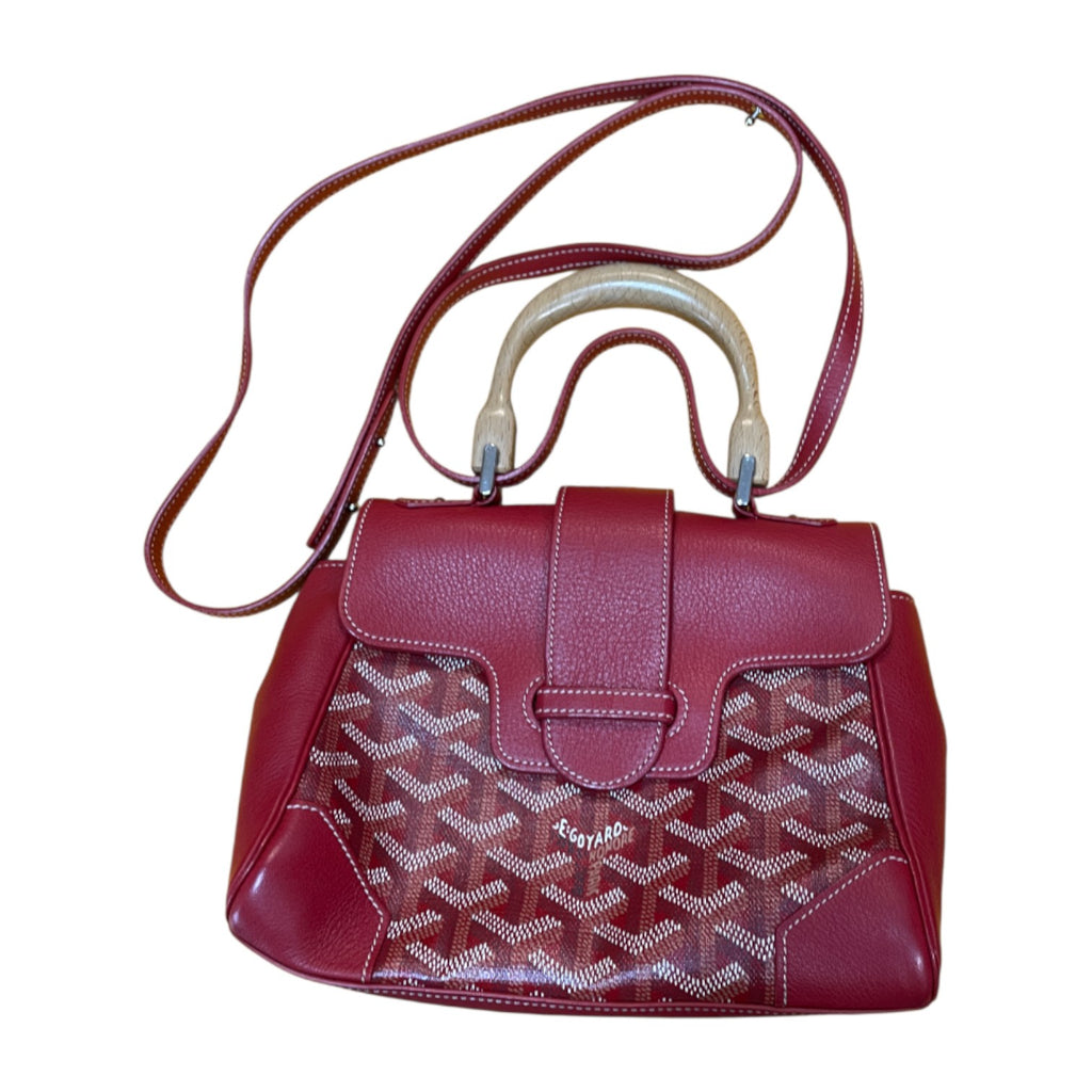 Goyard Mini Saigon Soft Red Leather & Goyardine Canvas